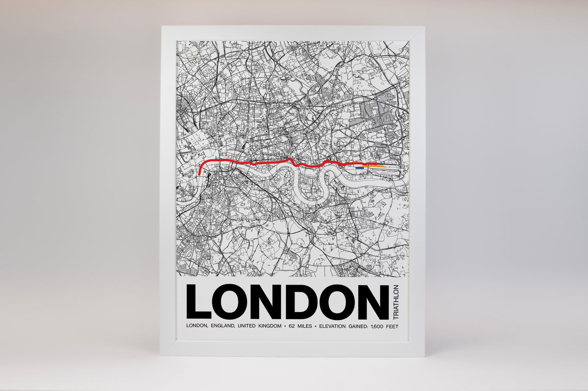 London Triathlon Poster - Grid Style