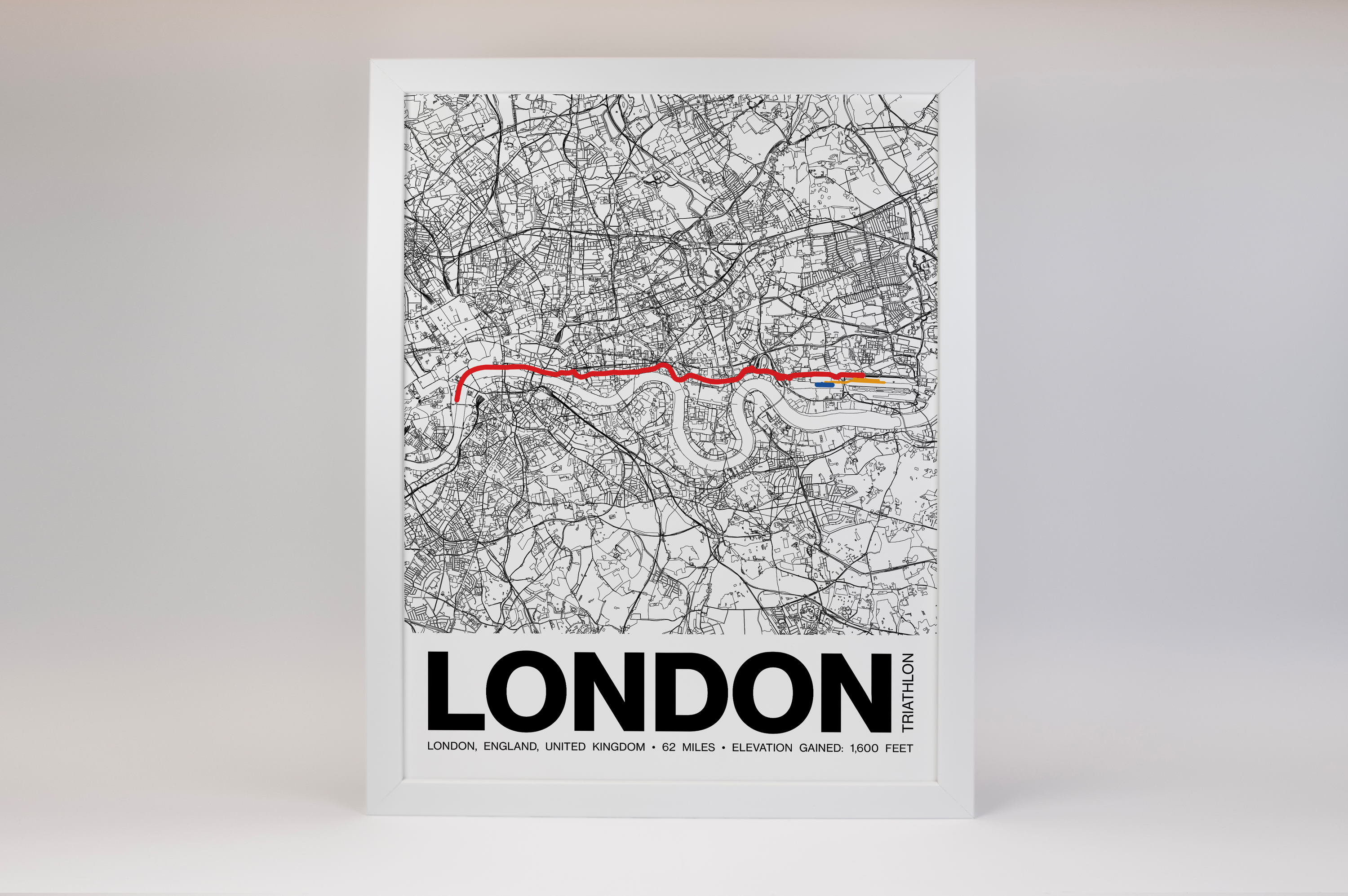 London Triathlon Poster - Grid Style