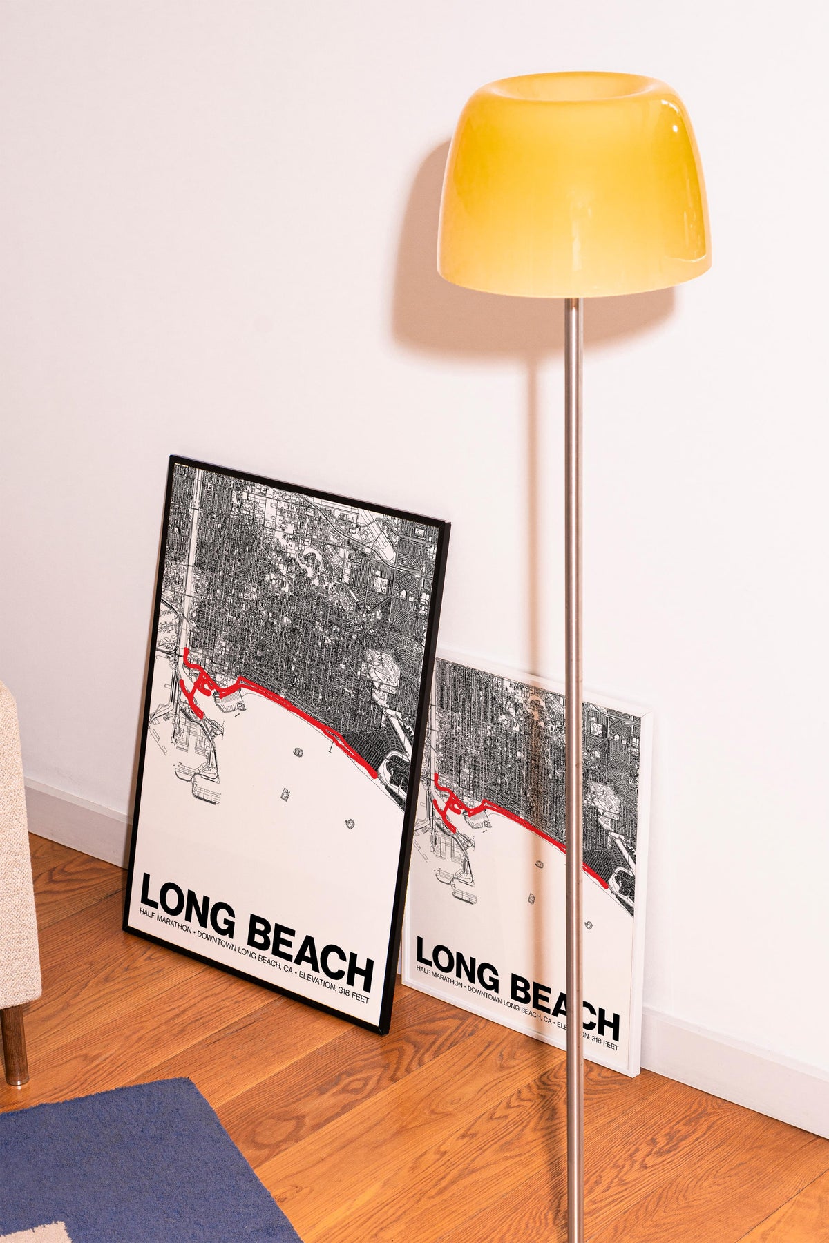Long Beach Half Marathon Poster - Grid Style