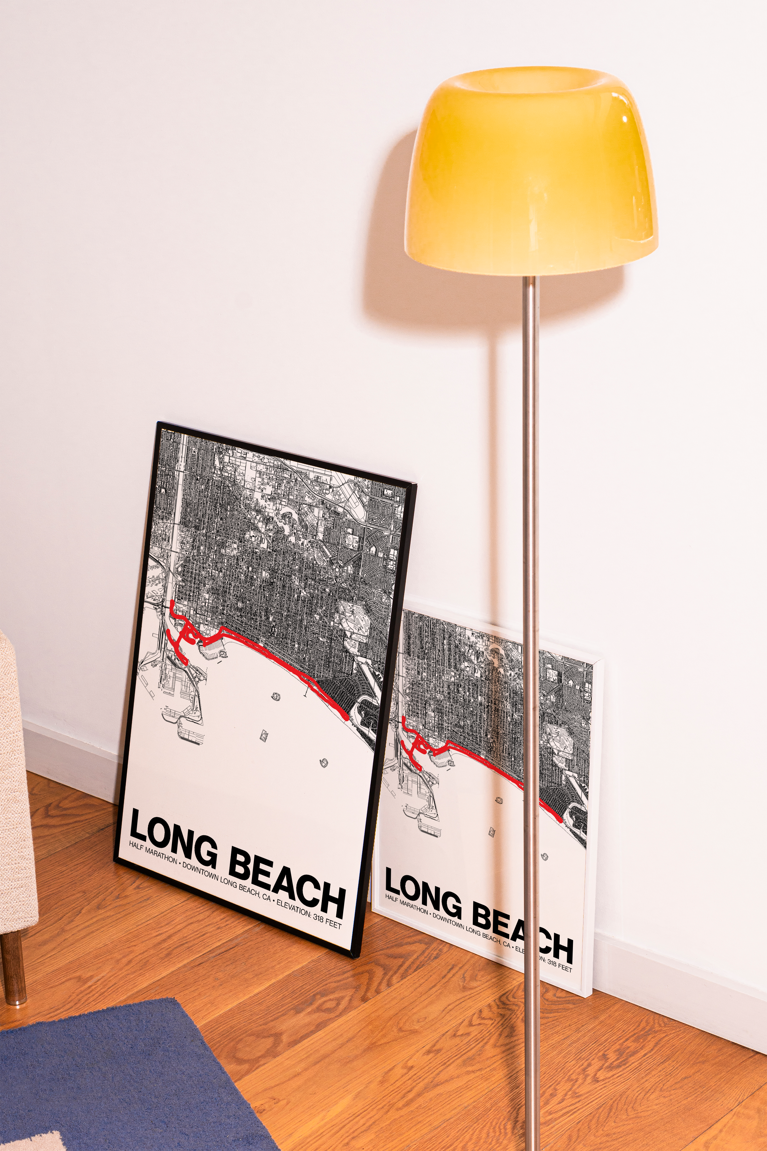 Long Beach Half Marathon Poster - Grid Style