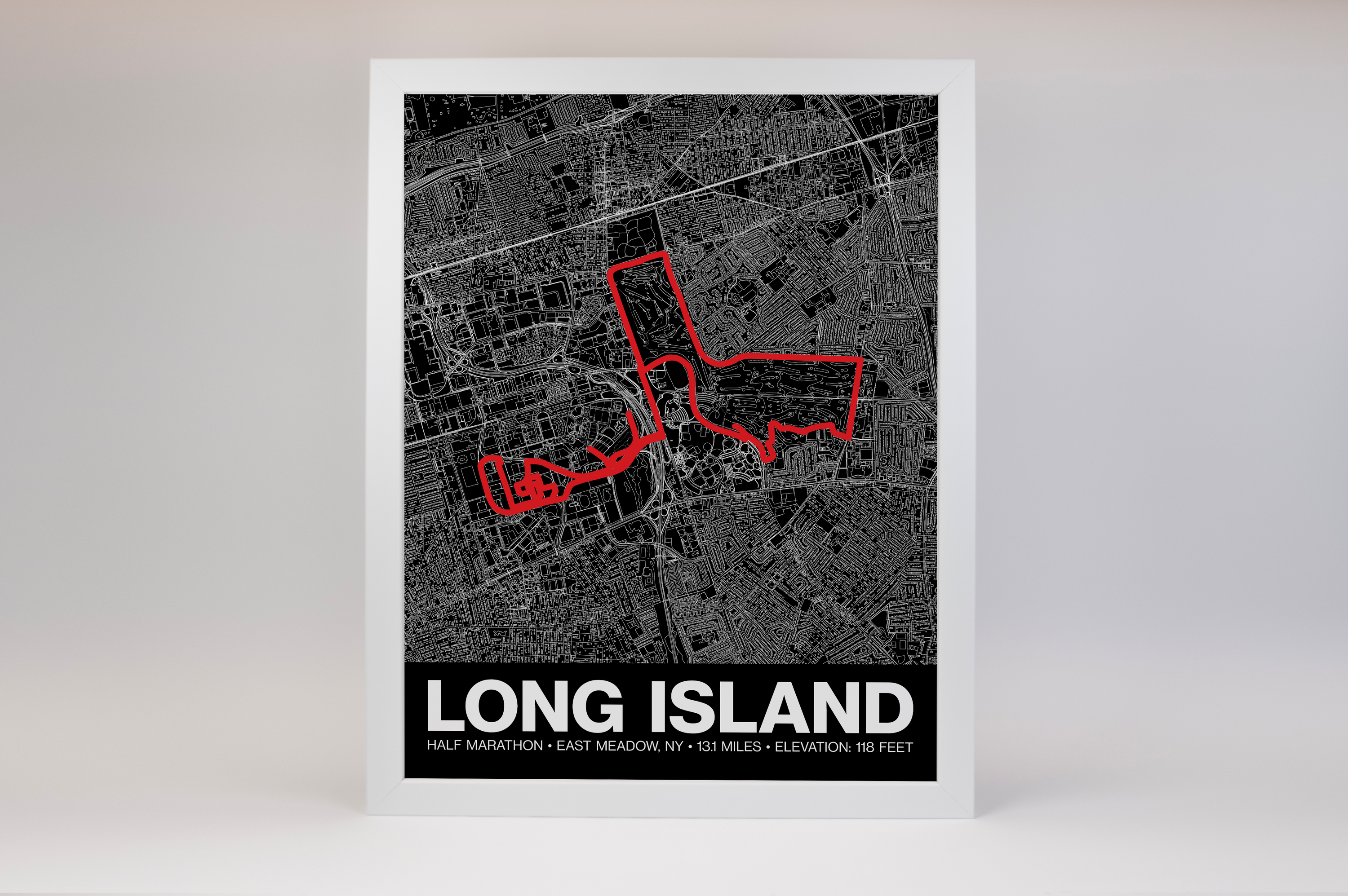 Long Island Half Marathon Poster - Grid Style