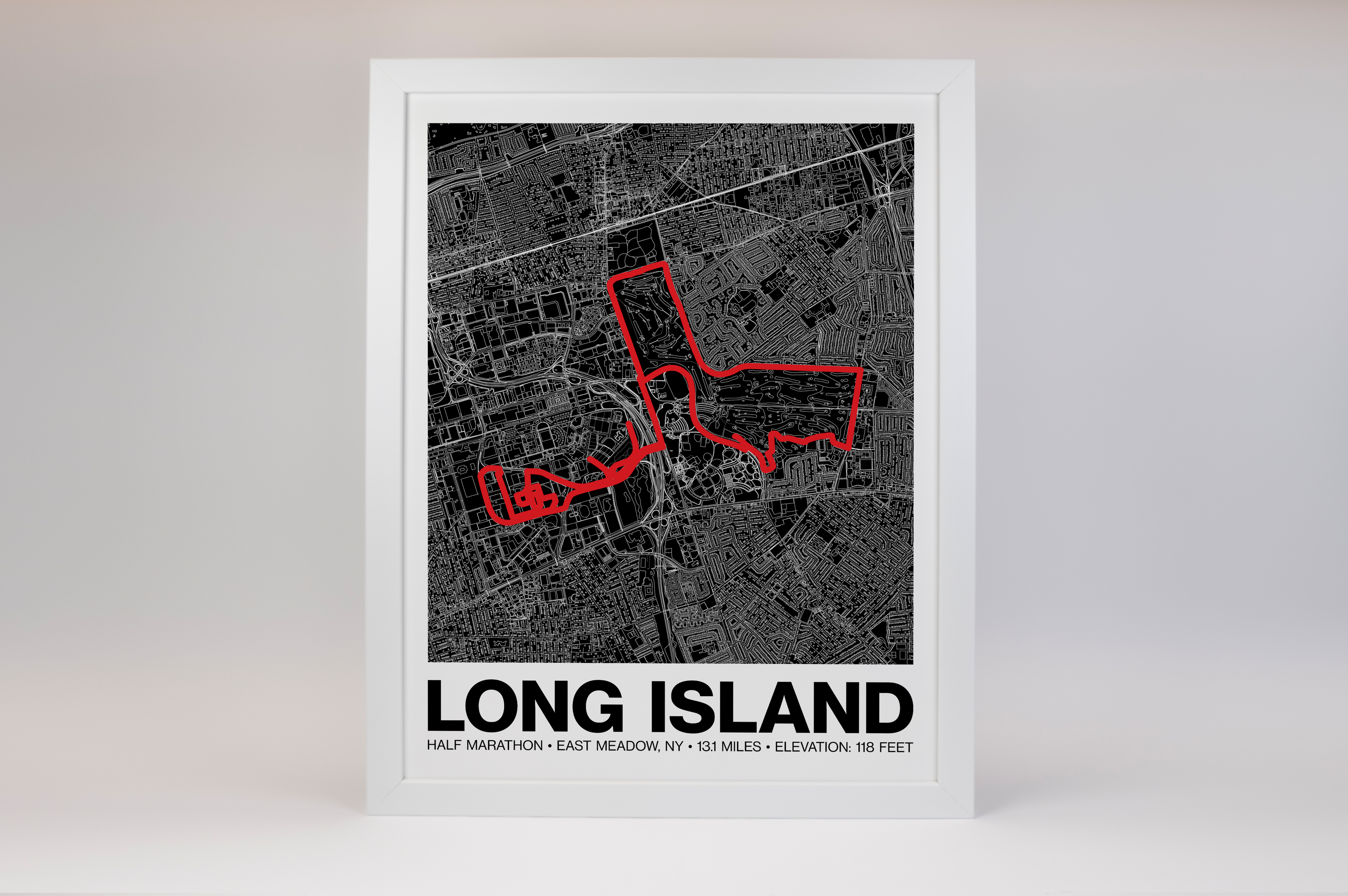 Long Island Half Marathon Poster - Grid Style