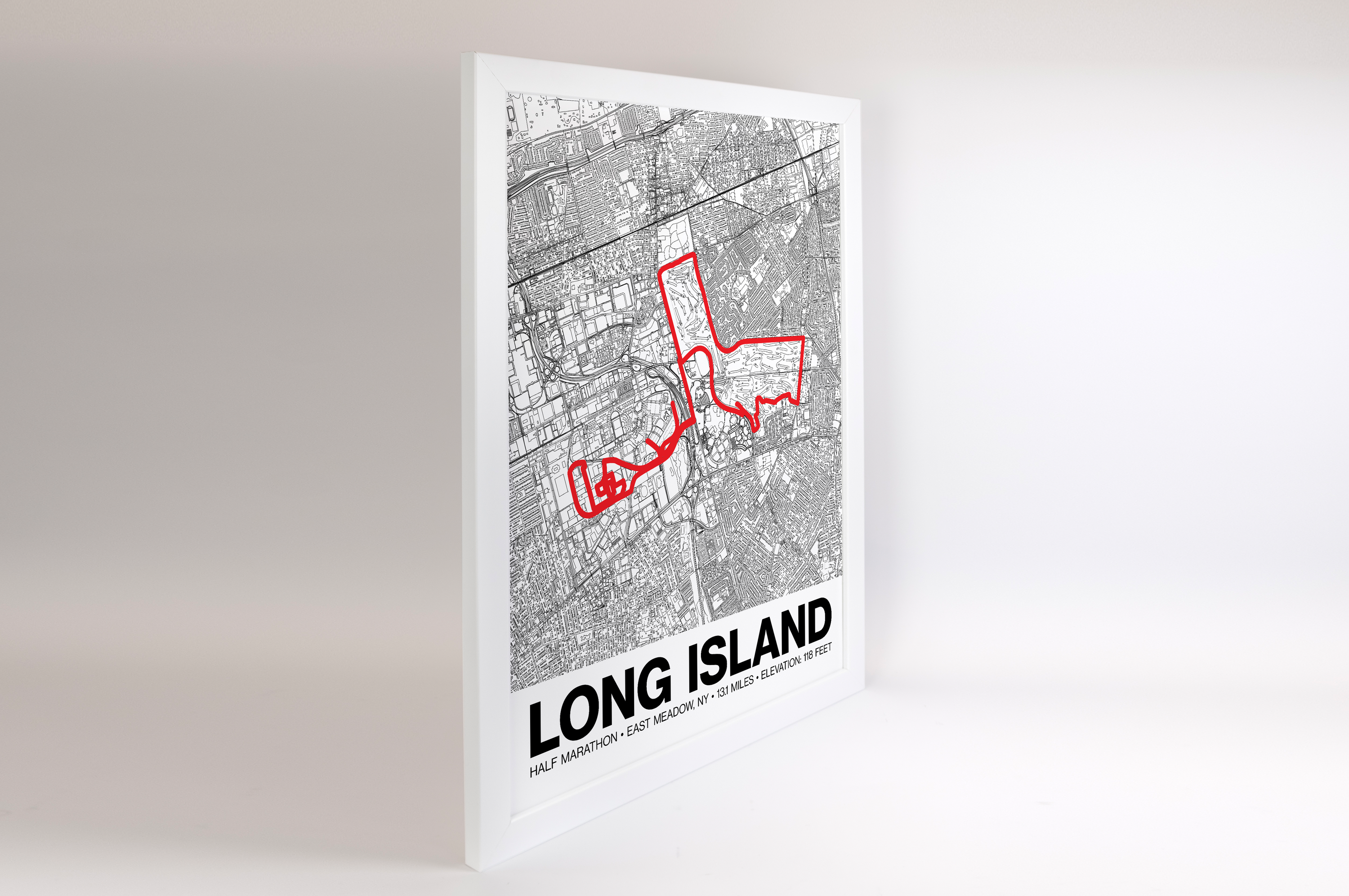 Long Island Half Marathon Poster - Grid Style