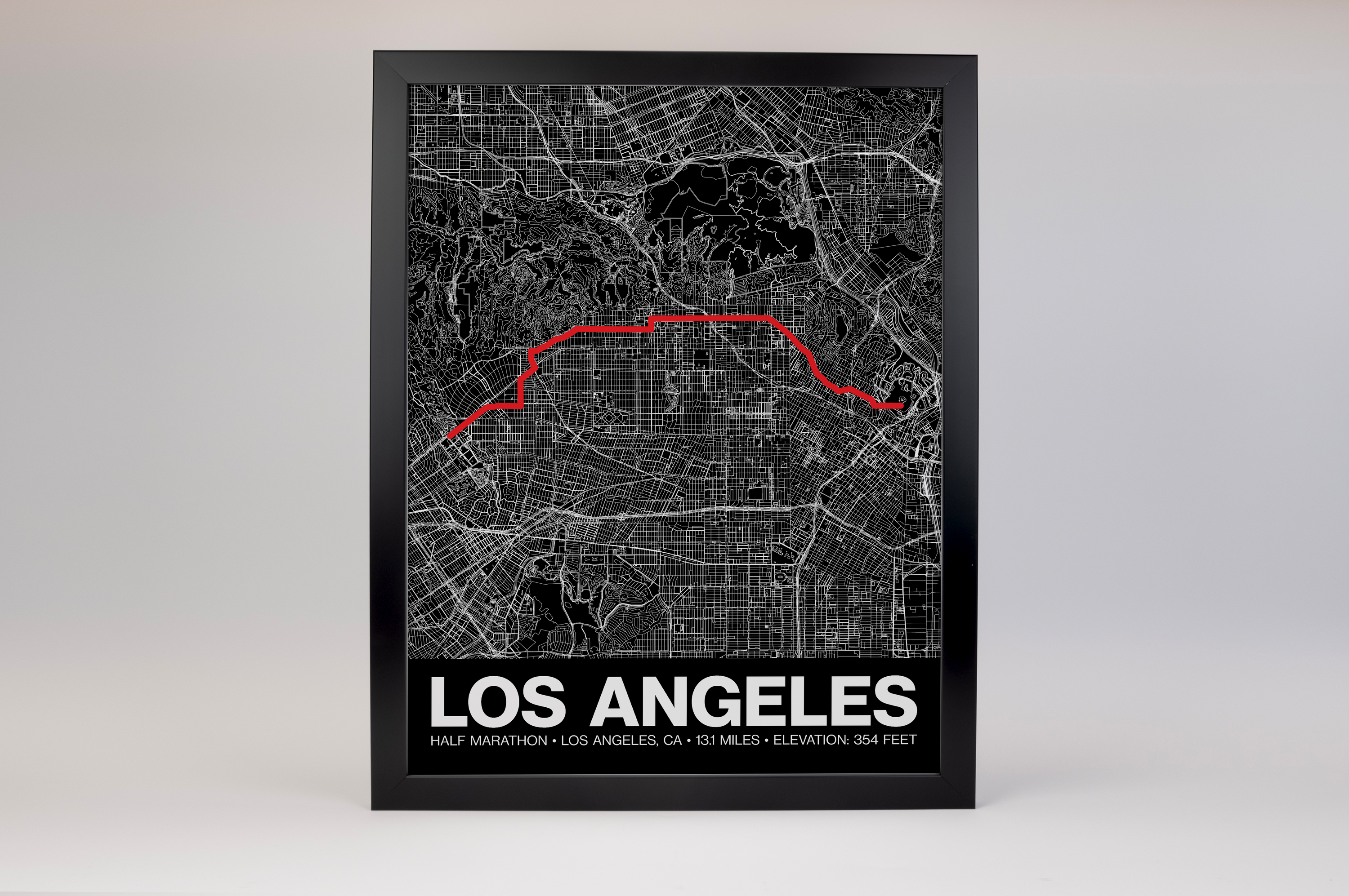 Los Angeles Half Marathon Poster - Grid Style
