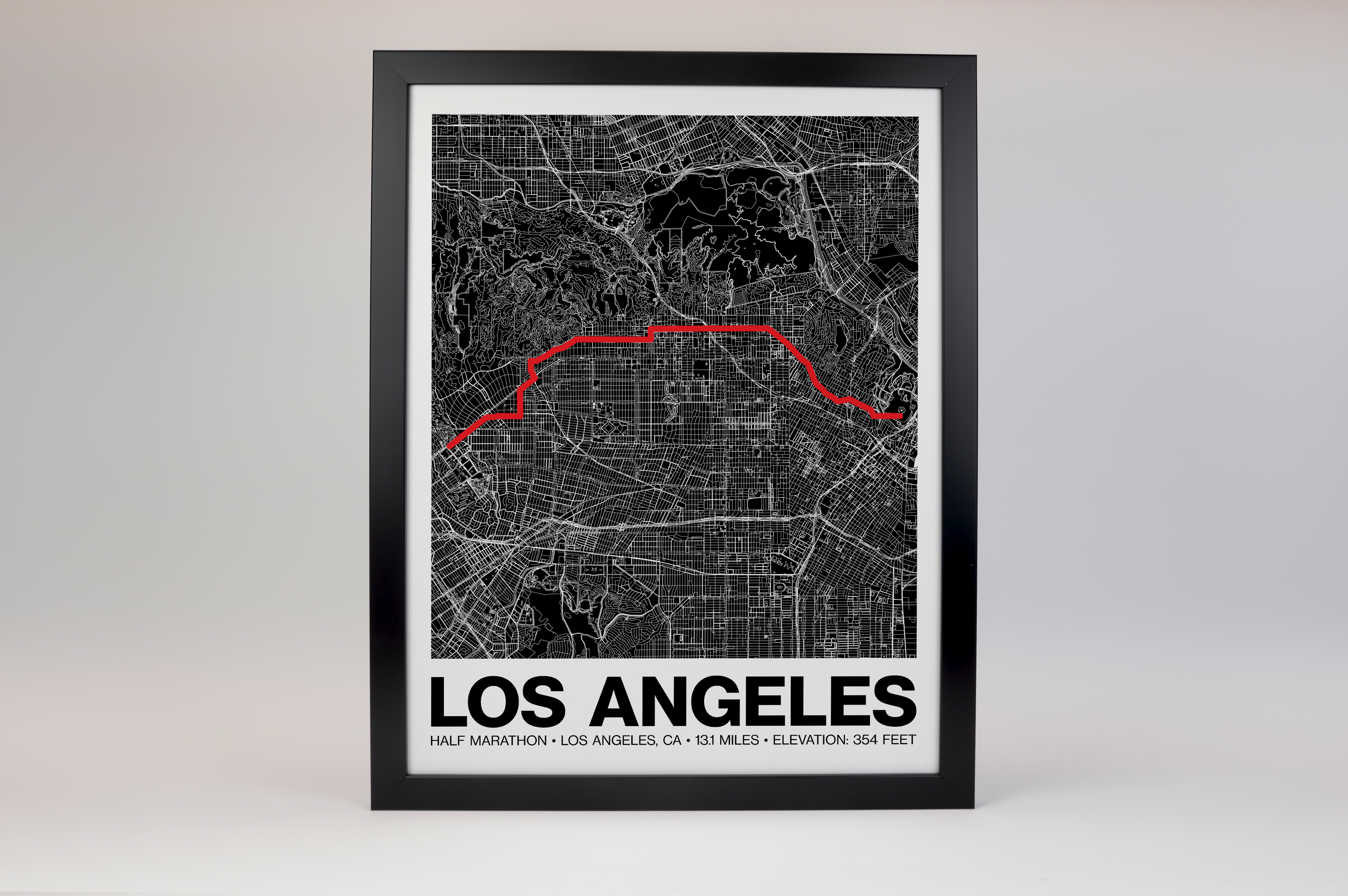 Los Angeles Half Marathon Poster - Grid Style