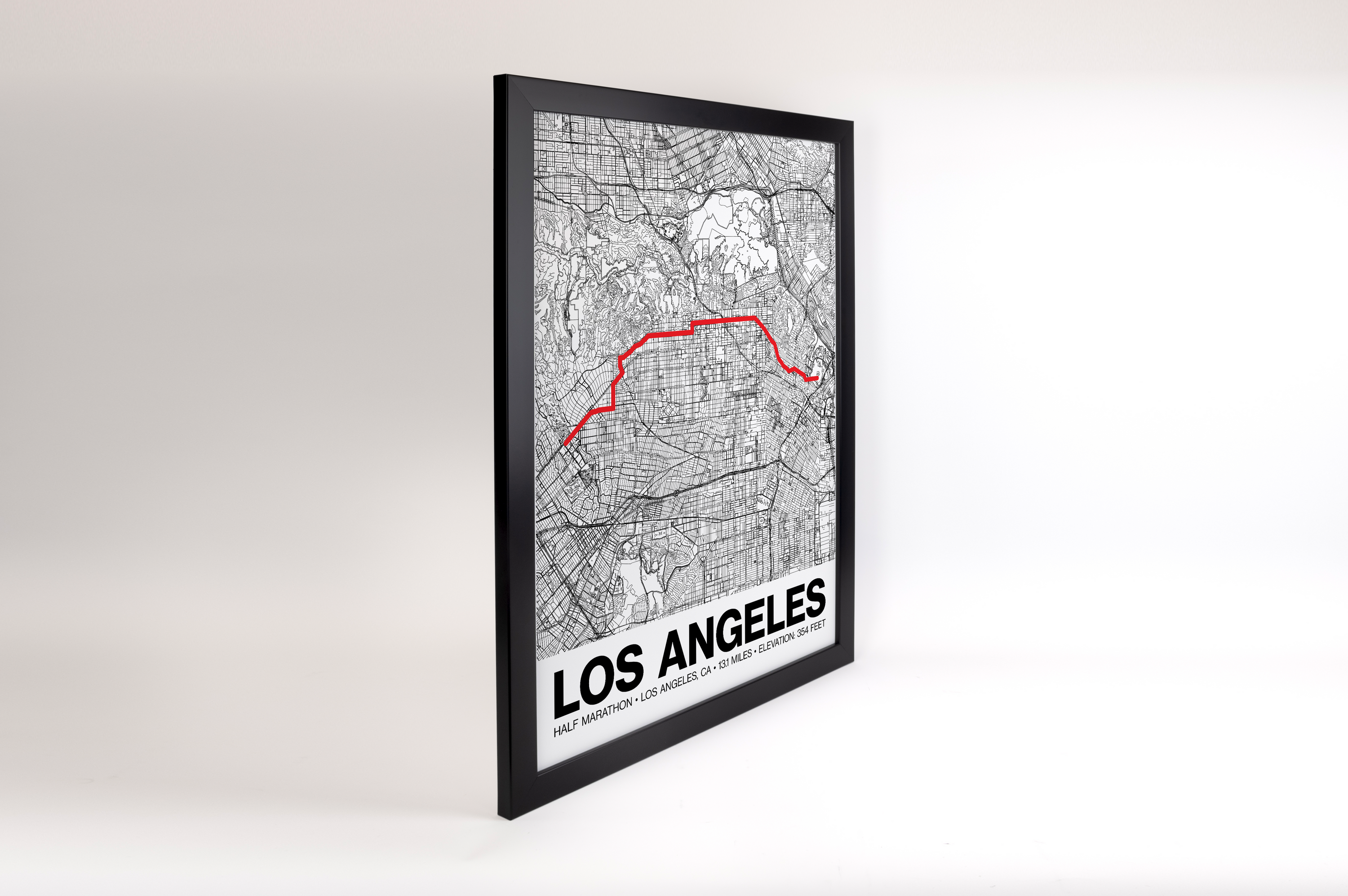 Los Angeles Half Marathon Poster - Grid Style