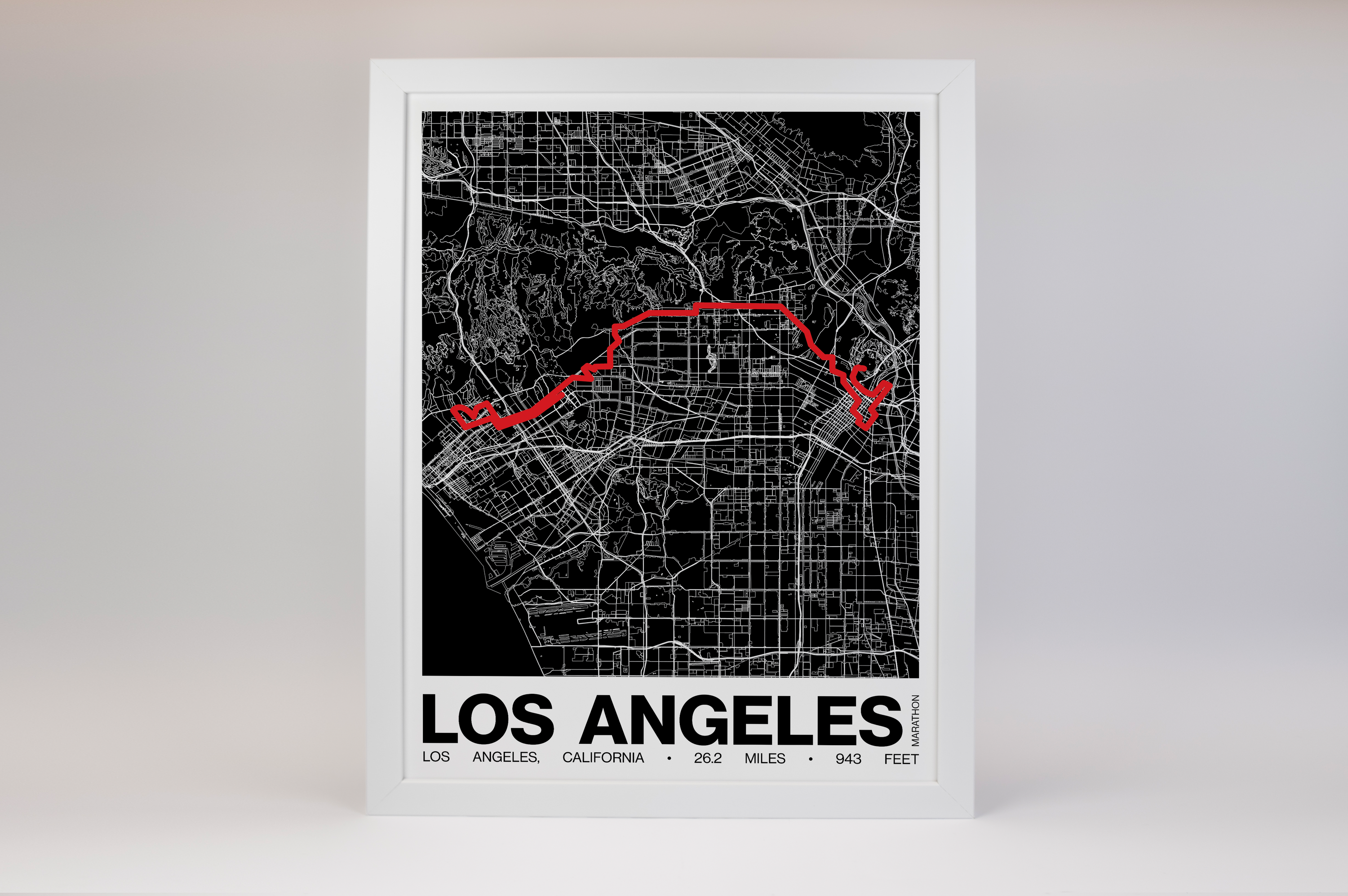 Los Angeles Marathon Poster - Grid Style