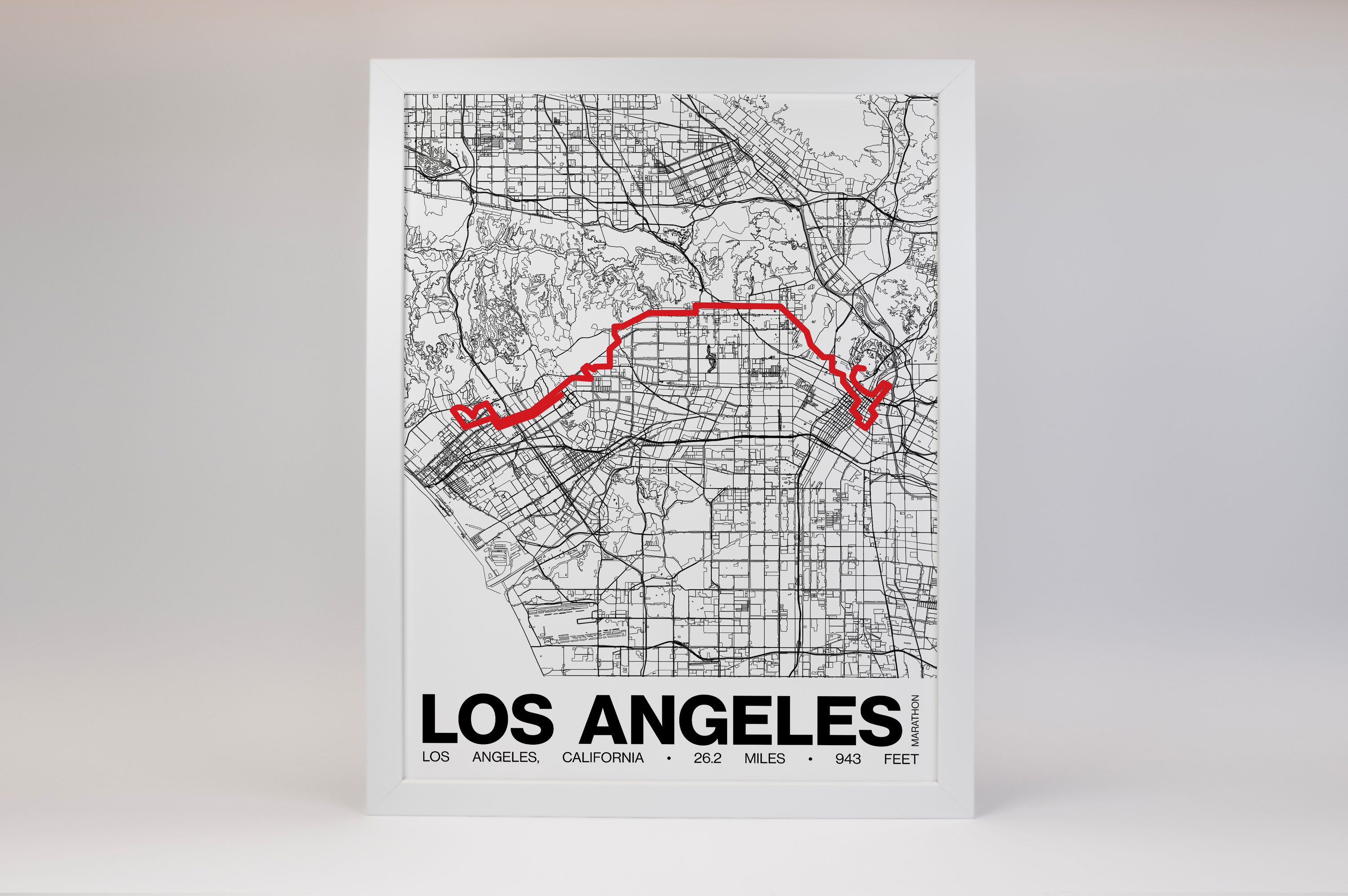 Los Angeles Marathon Poster - Grid Style