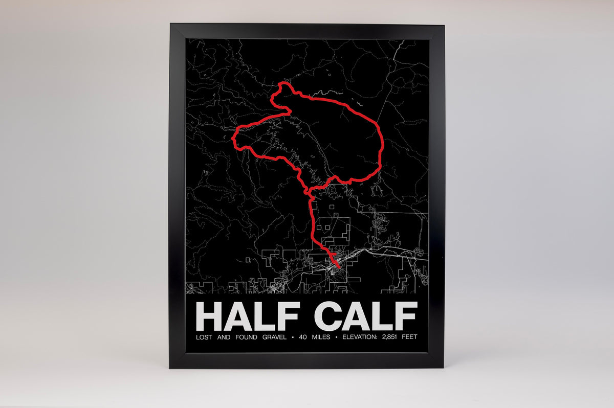 Lost and Found Gravel HALF CALF Poster - Grid Style