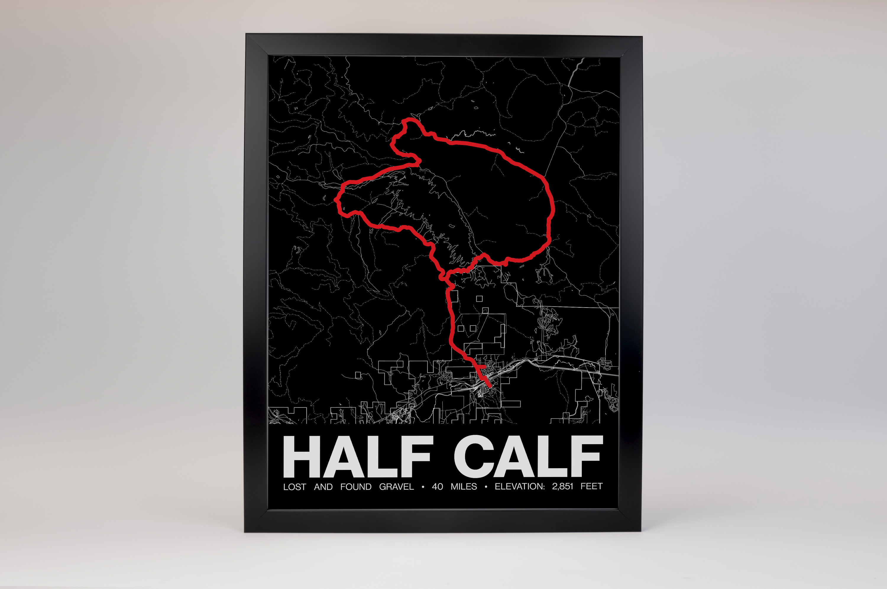 Lost and Found Gravel HALF CALF Poster - Grid Style