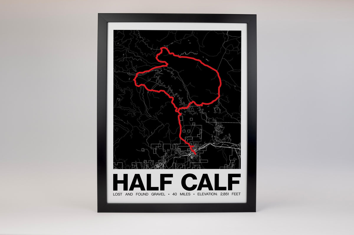 Lost and Found Gravel HALF CALF Poster - Grid Style