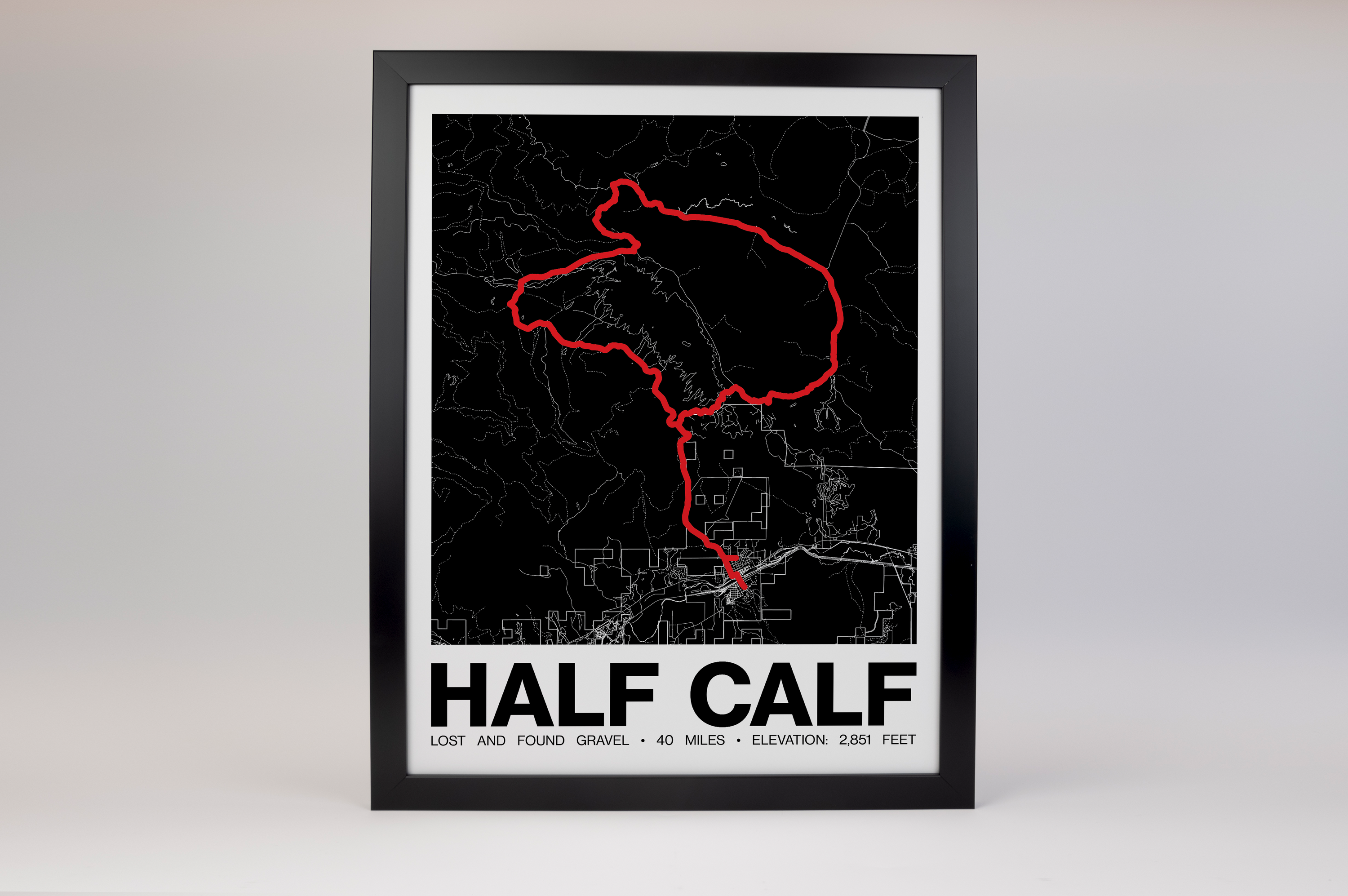 Lost and Found Gravel HALF CALF Poster - Grid Style