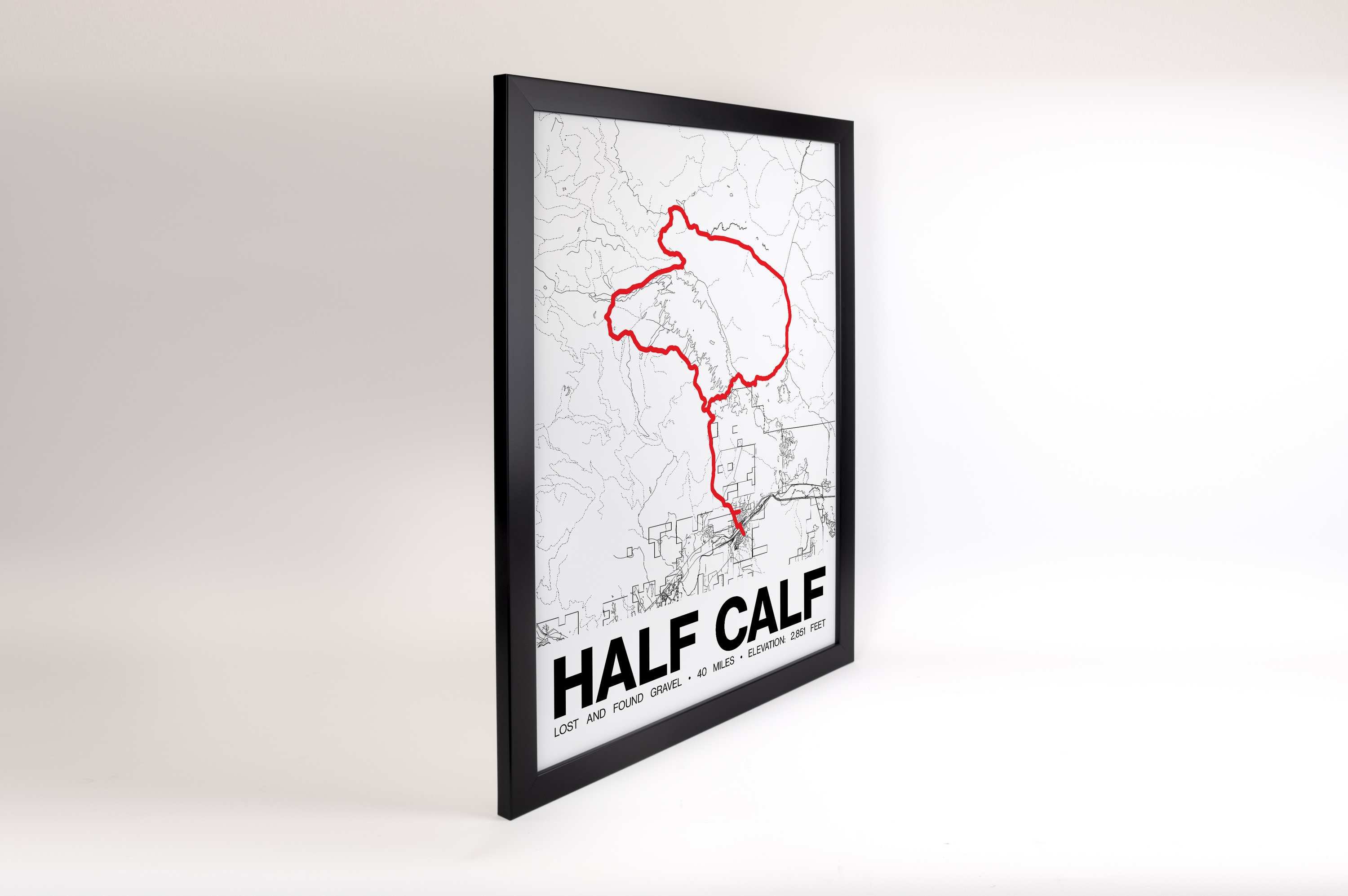 Lost and Found Gravel HALF CALF Poster - Grid Style