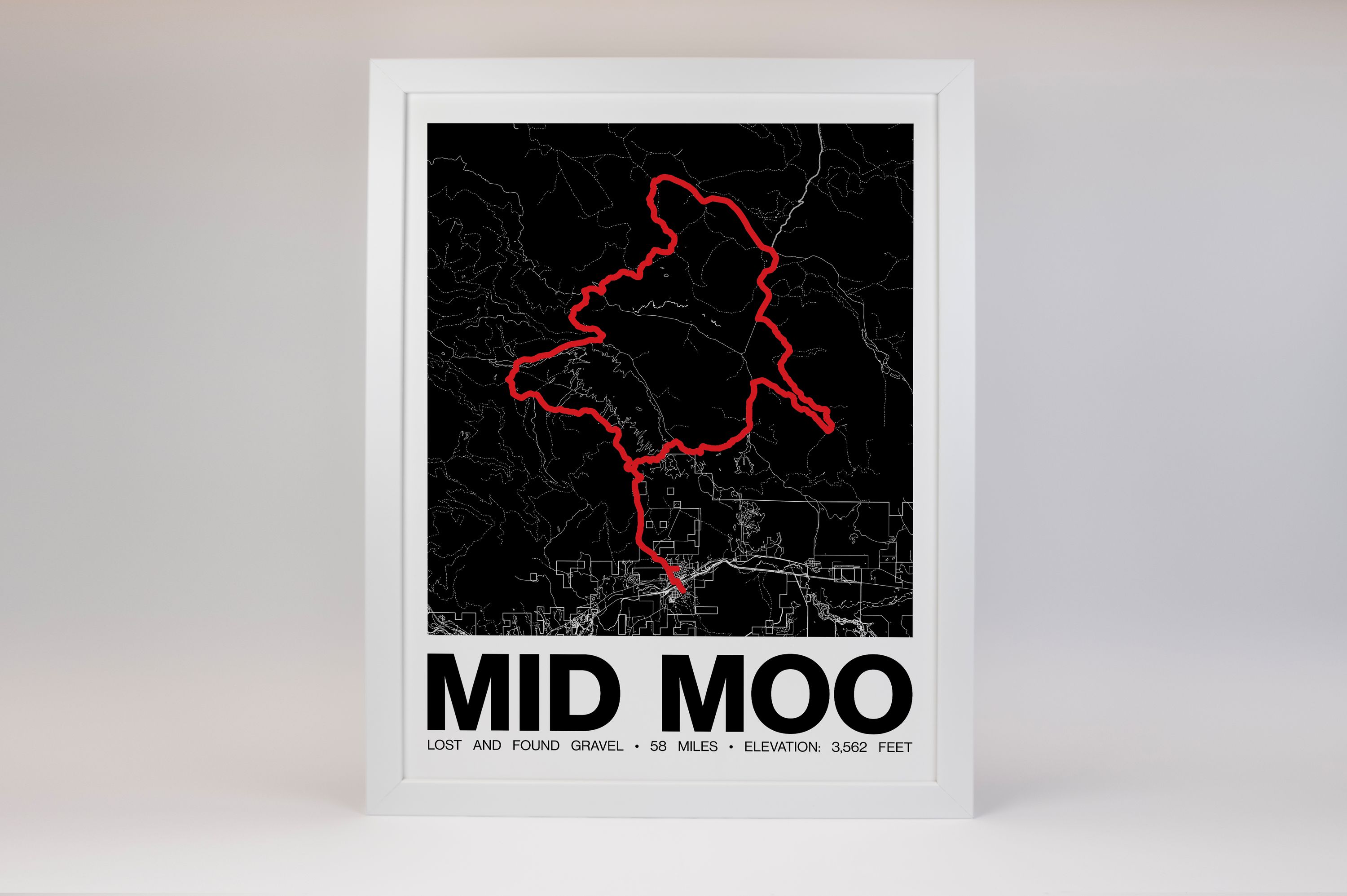 Lost and Found Gravel MID MOO Poster - Grid Style