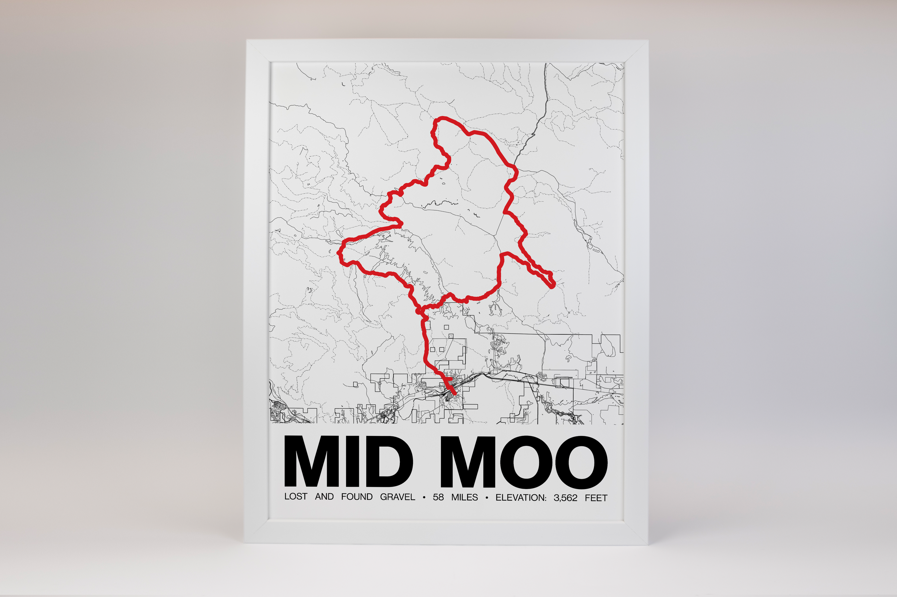 Lost and Found Gravel MID MOO Poster - Grid Style
