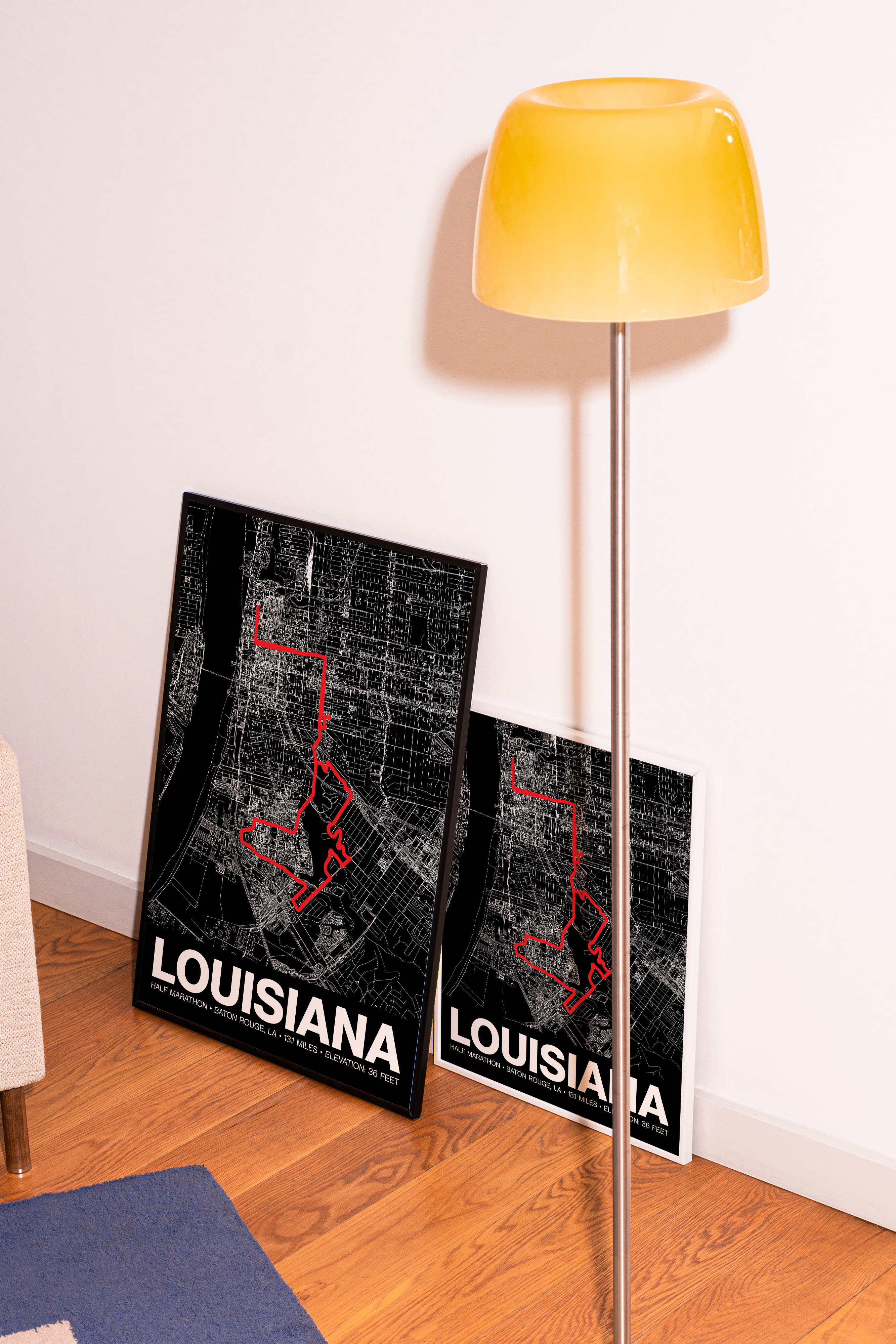 Louisiana Half Marathon Poster - Grid Style