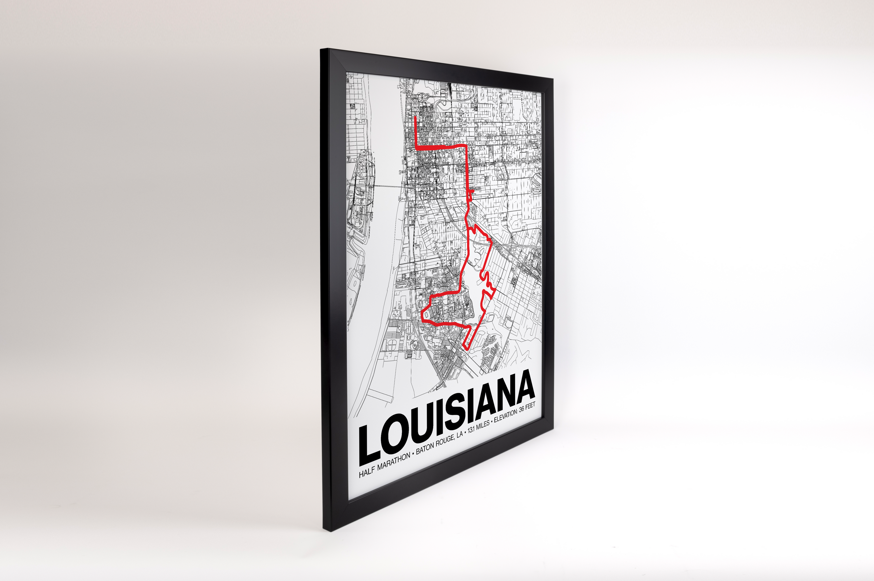 Louisiana Half Marathon Poster - Grid Style