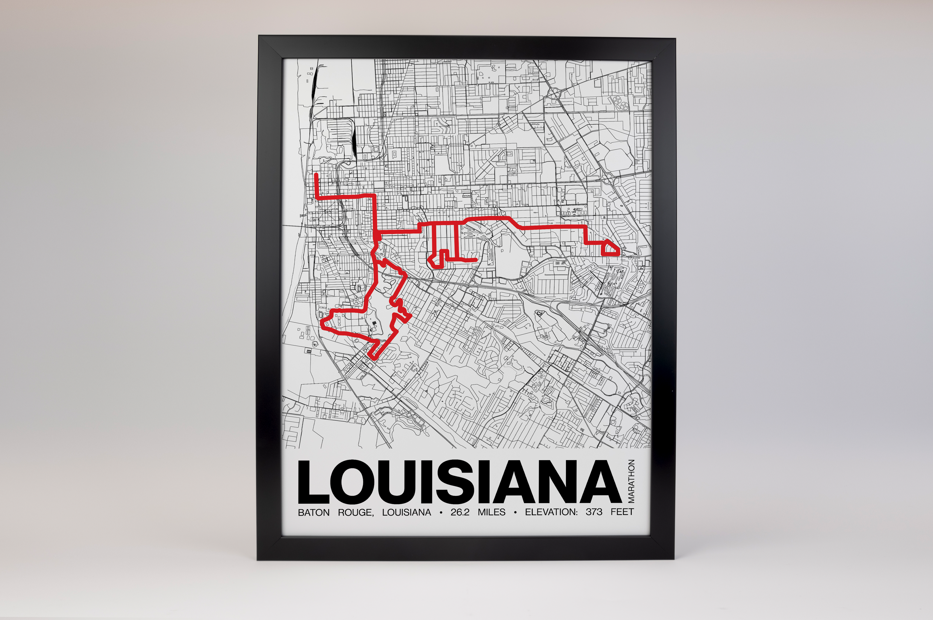 Louisiana Marathon Poster - Grid Style
