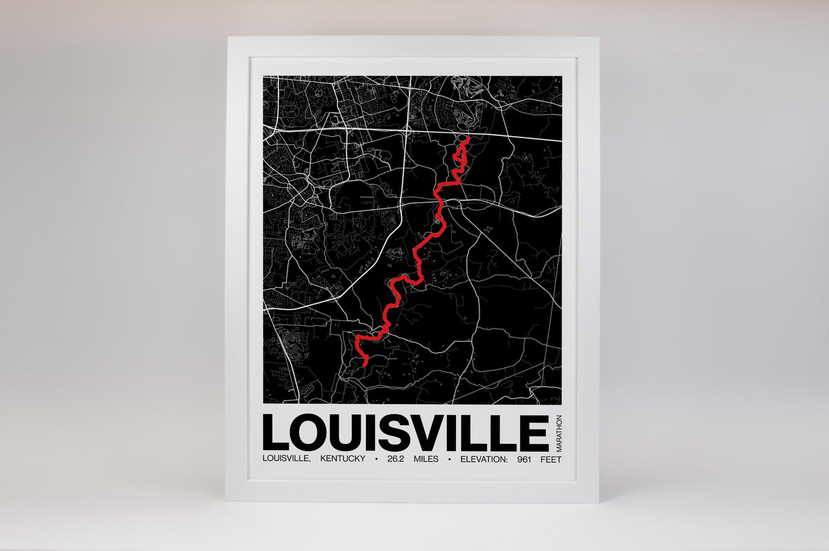 Louisville Marathon Poster - Grid Style