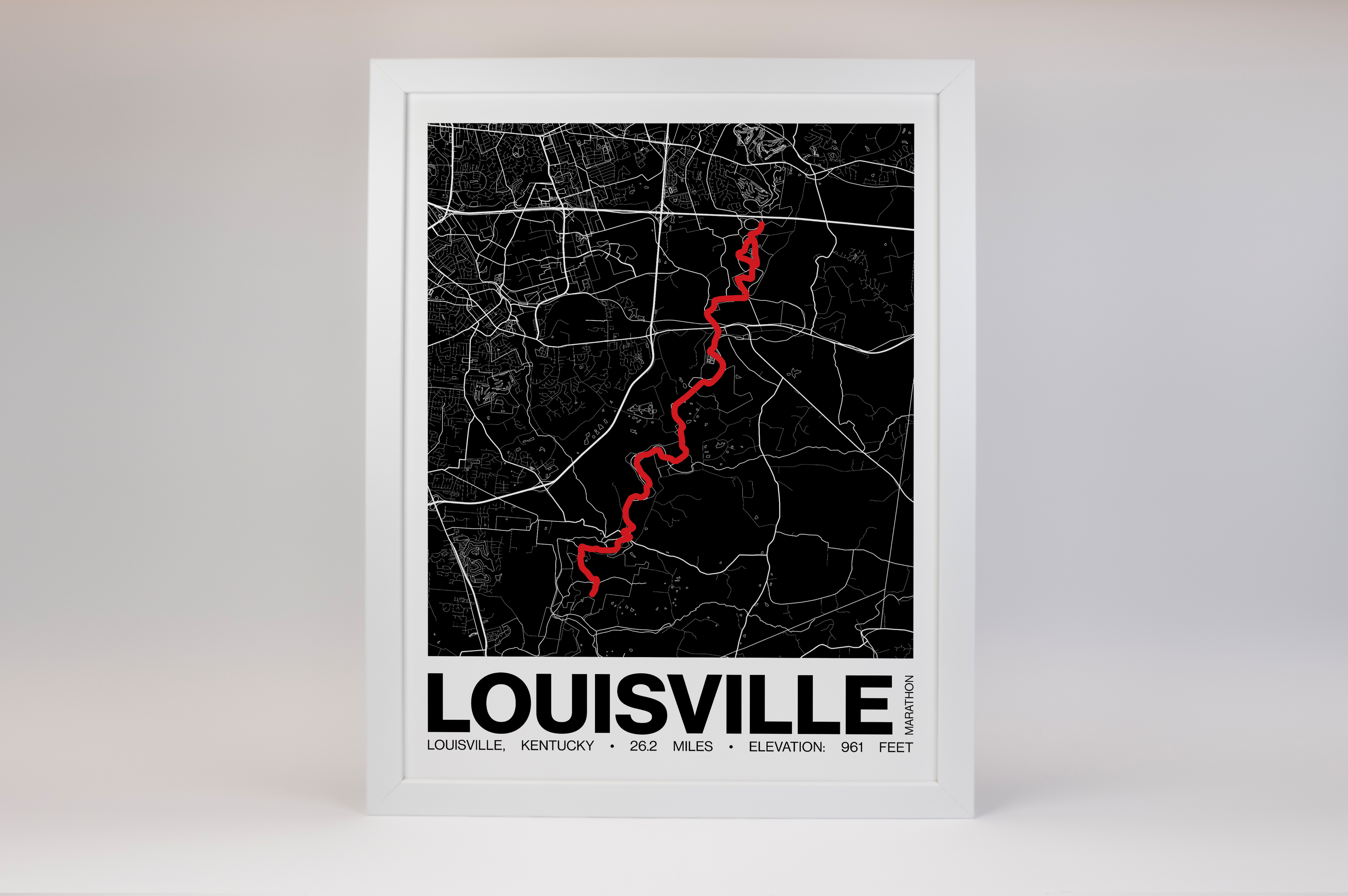 Louisville Marathon Poster - Grid Style