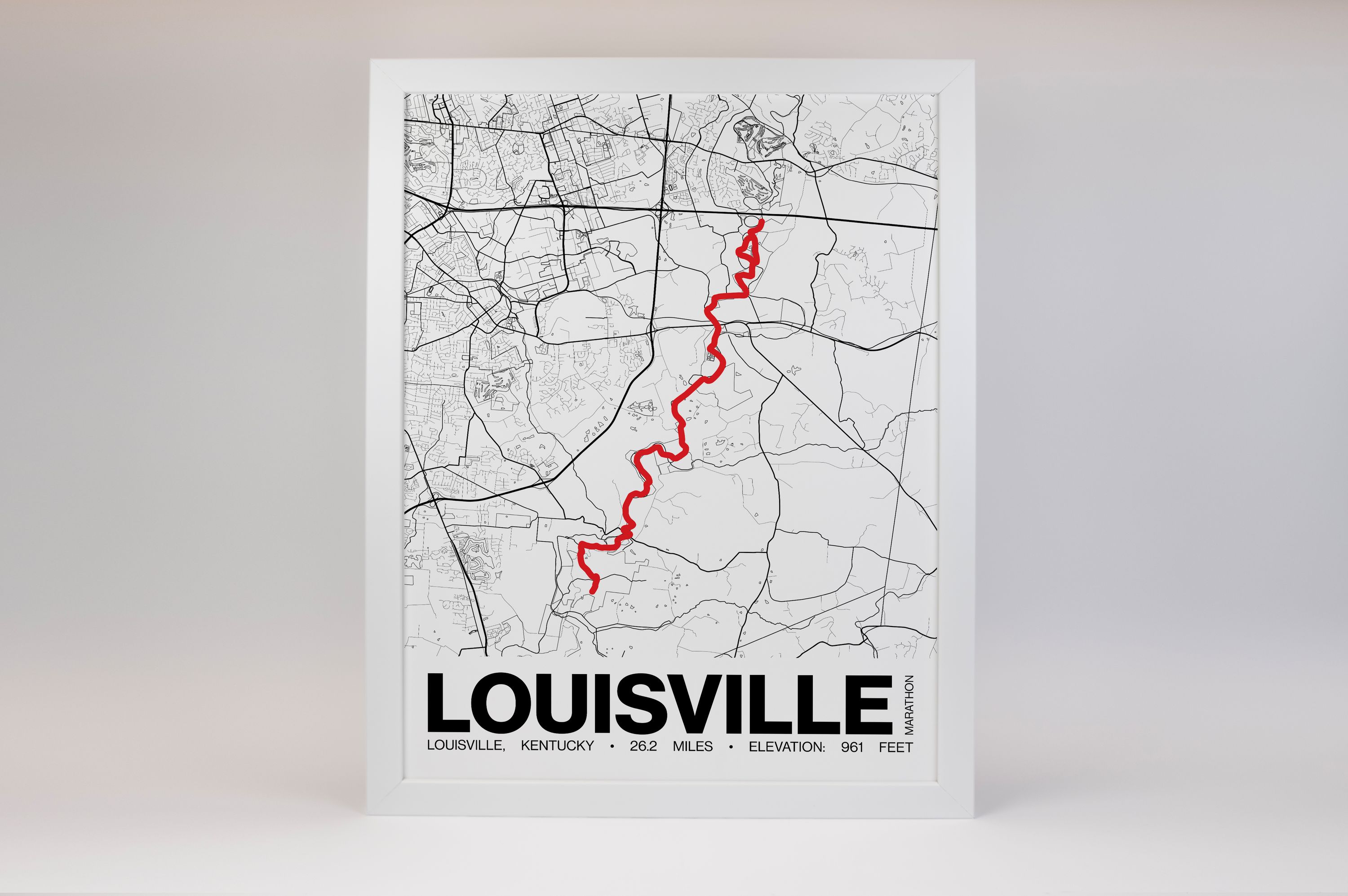 Louisville Marathon Poster - Grid Style