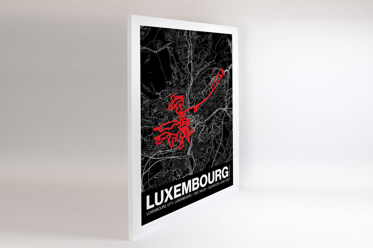 Luxembourg Marathon Poster - Grid Style