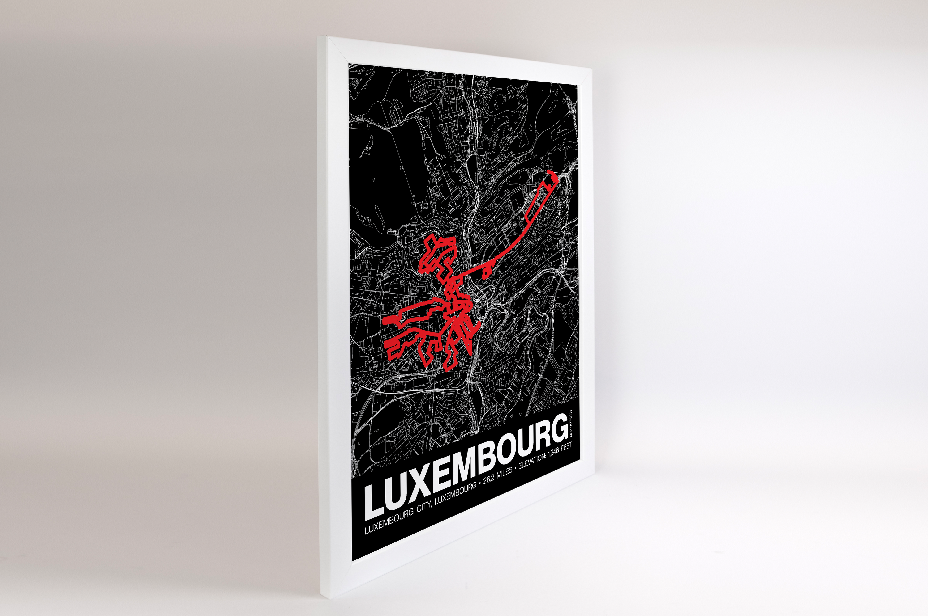 Luxembourg Marathon Poster - Grid Style