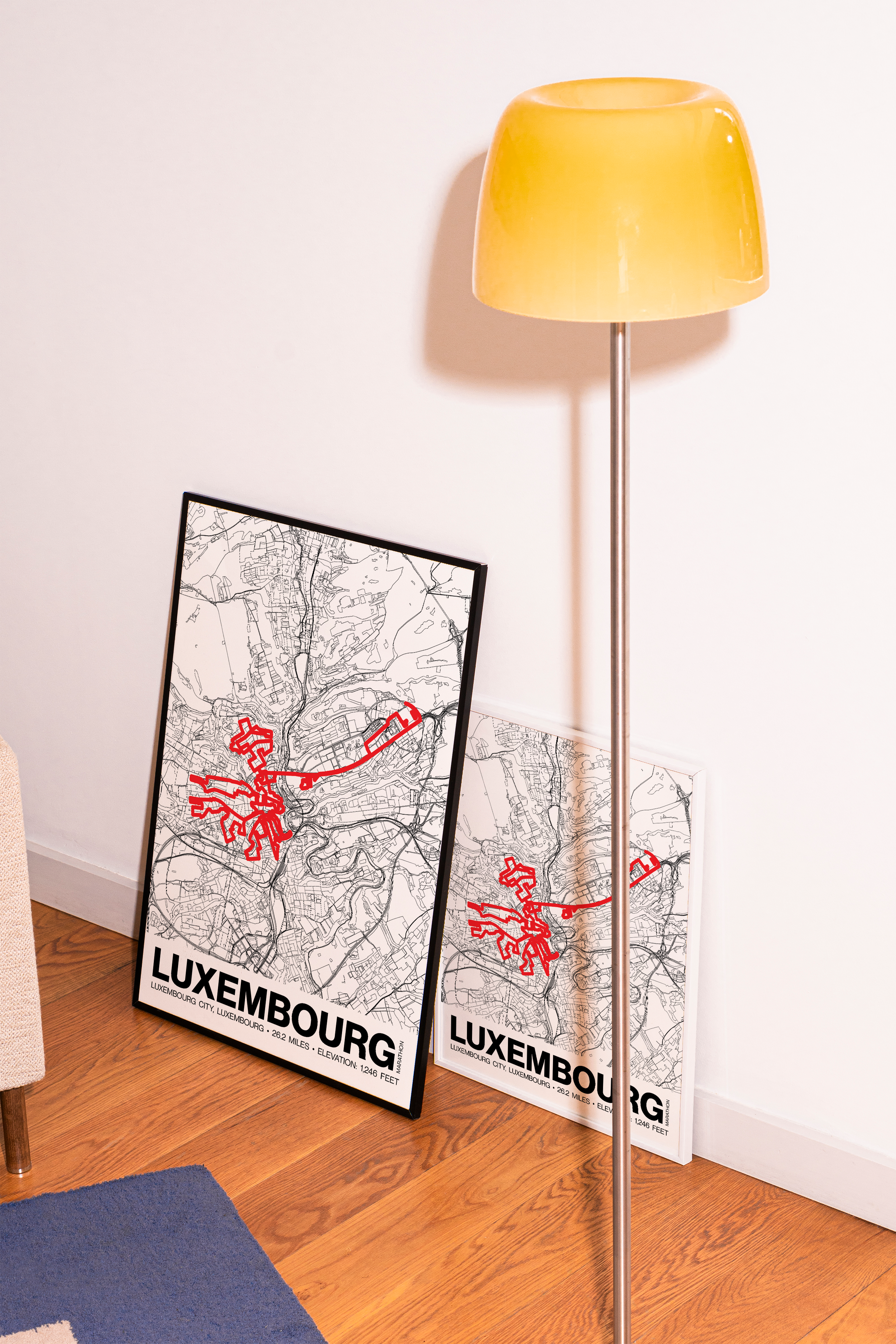 Luxembourg Marathon Poster - Grid Style