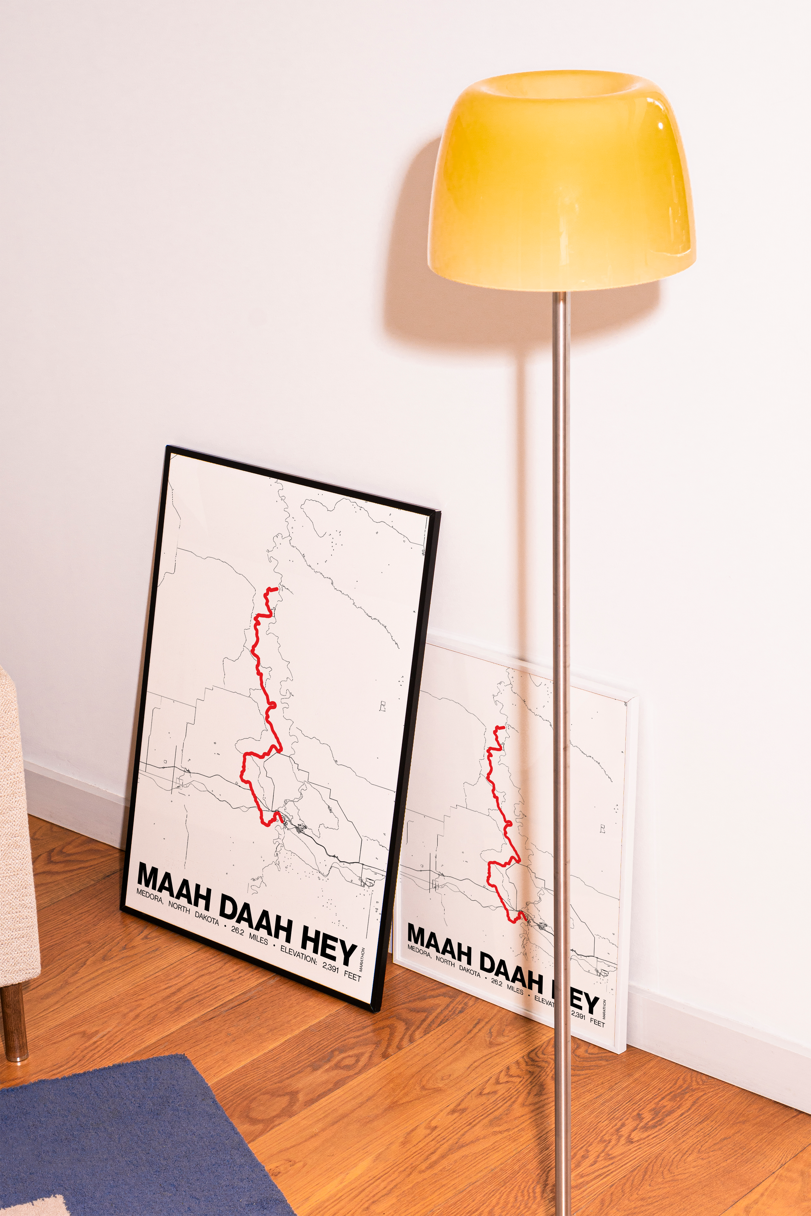Maah Daah Hey Trail Run Marathon Poster - Grid Style