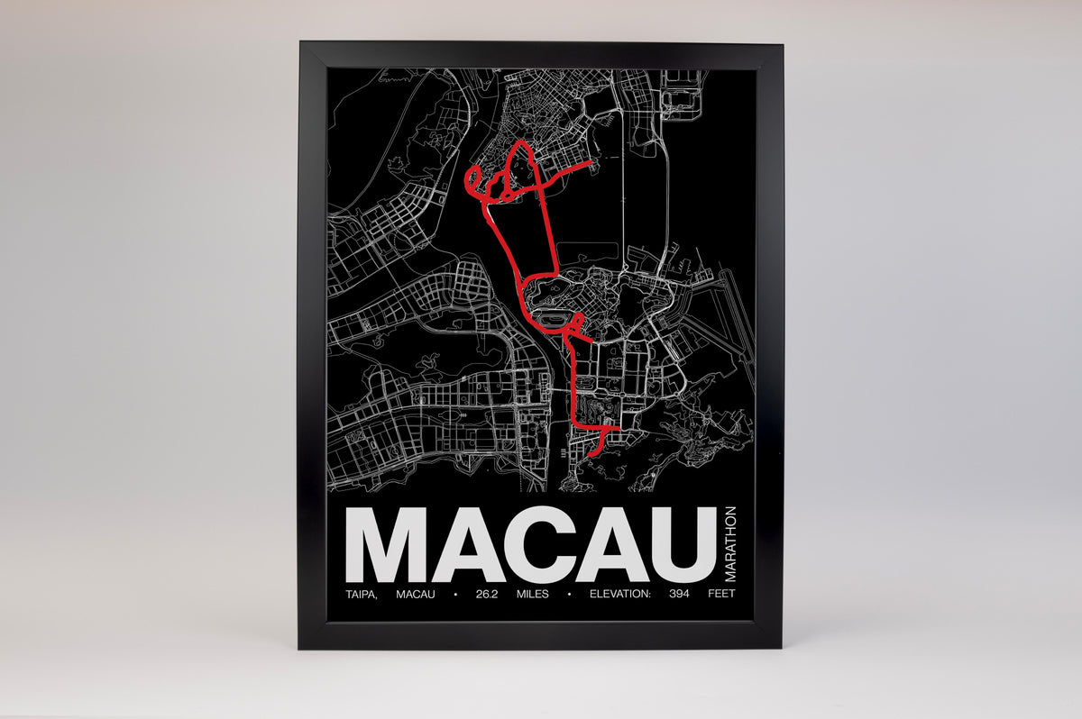 Macau International Marathon Poster - Grid Style