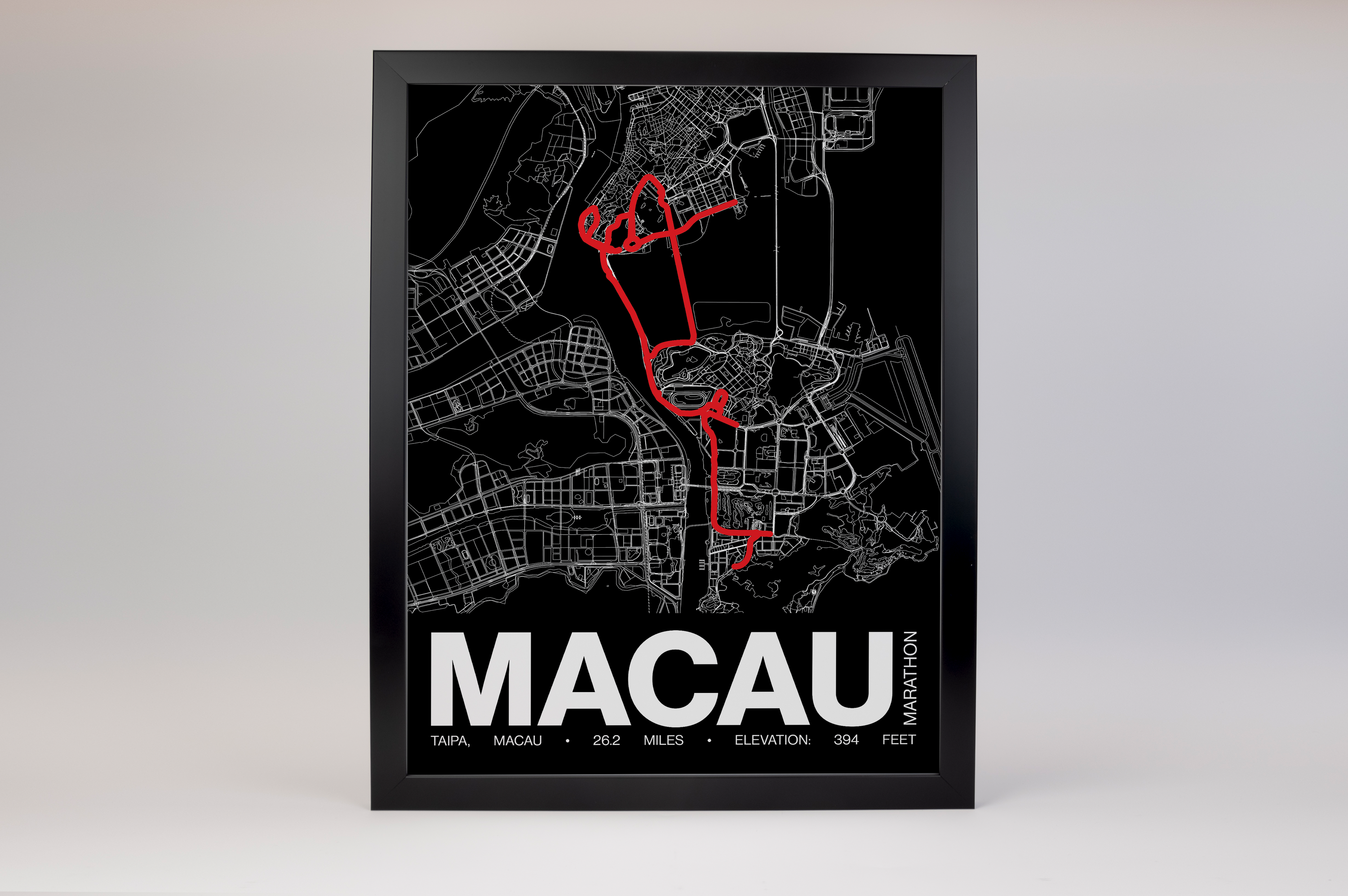 Macau International Marathon Poster - Grid Style