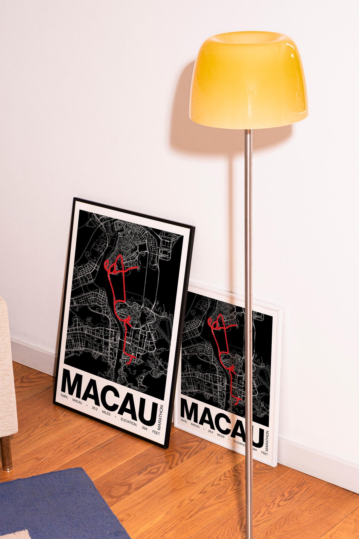 Macau International Marathon Poster - Grid Style