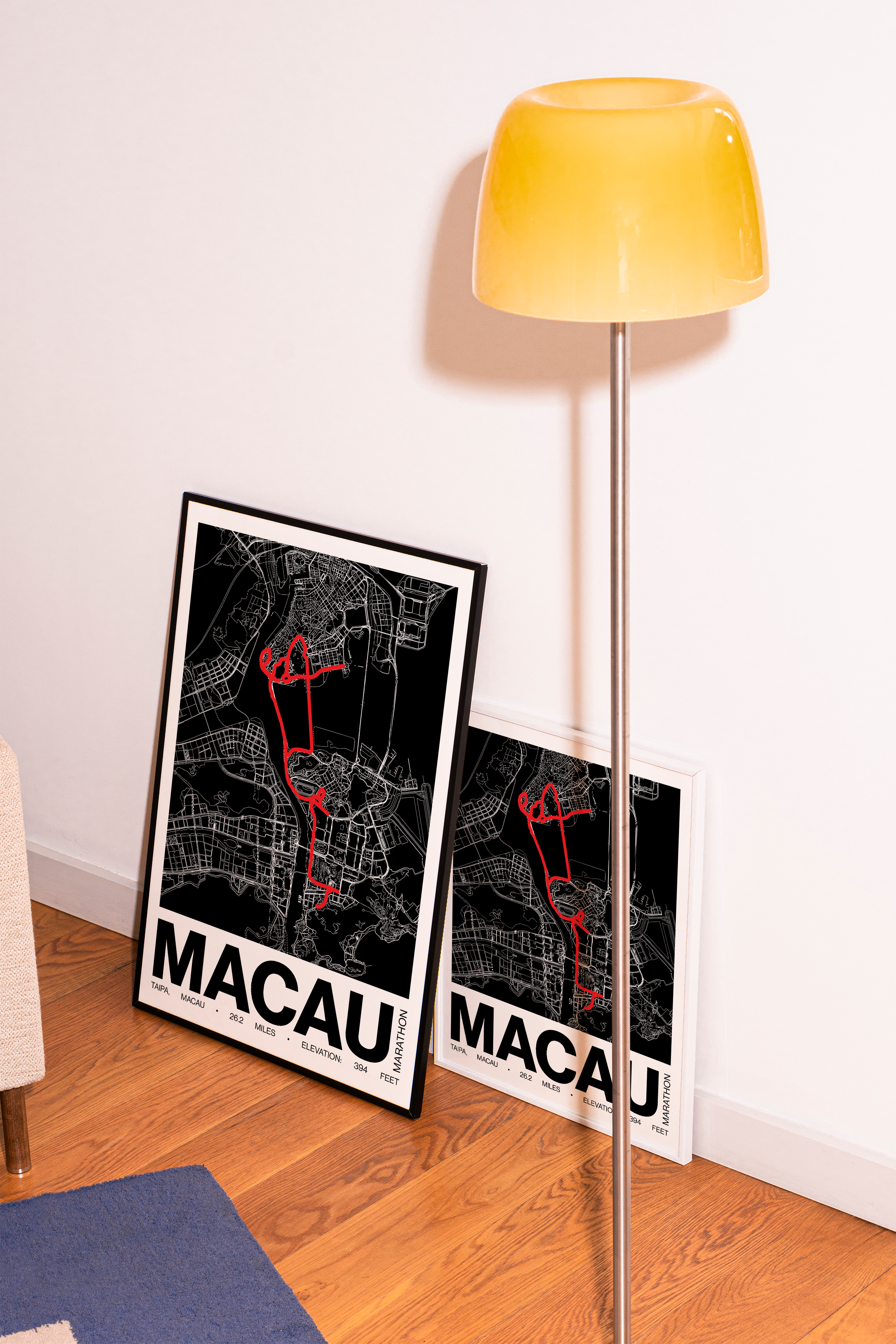 Macau International Marathon Poster - Grid Style