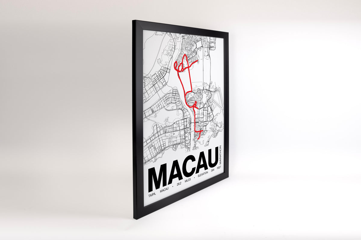 Macau International Marathon Poster - Grid Style