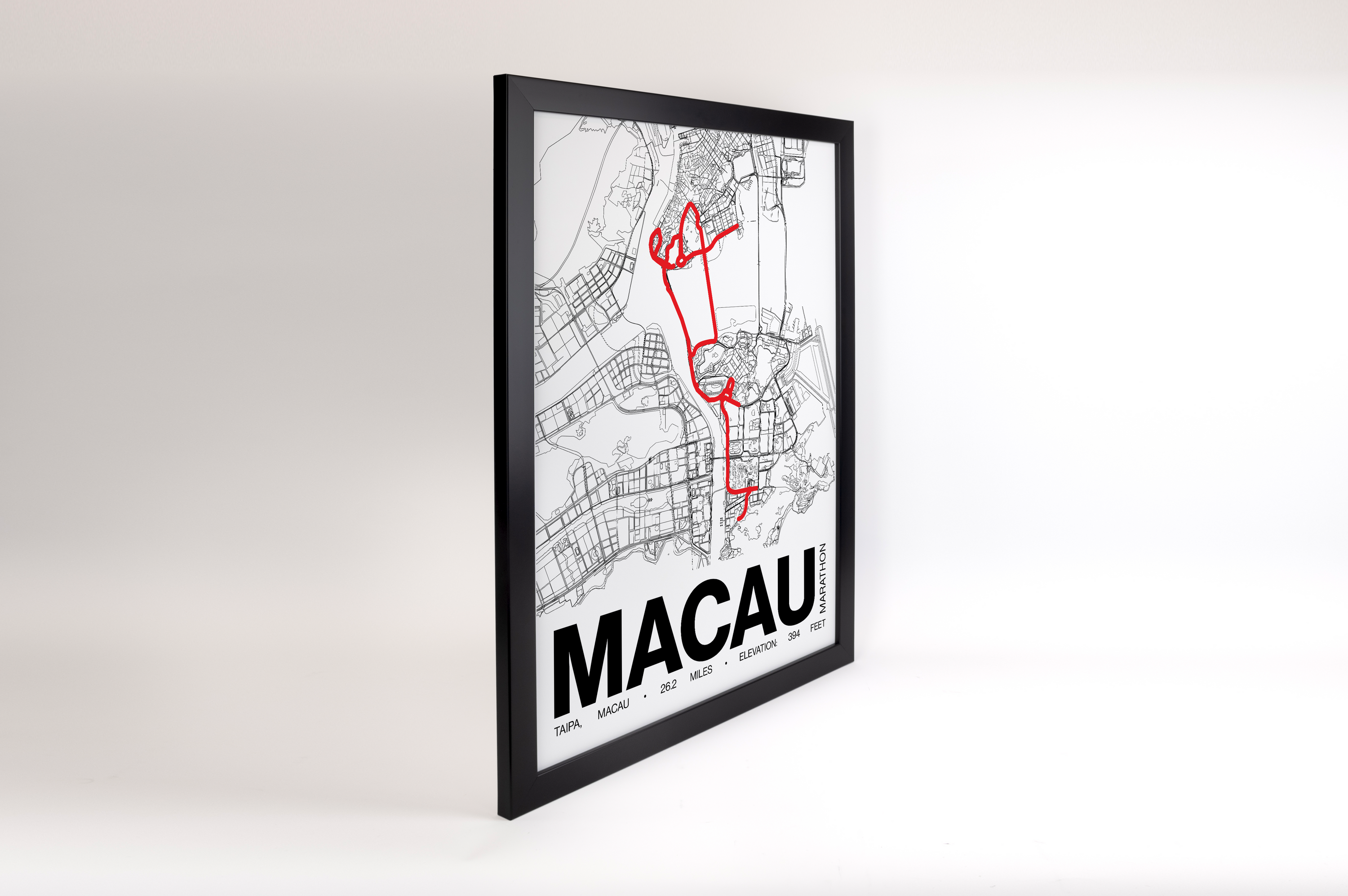 Macau International Marathon Poster - Grid Style
