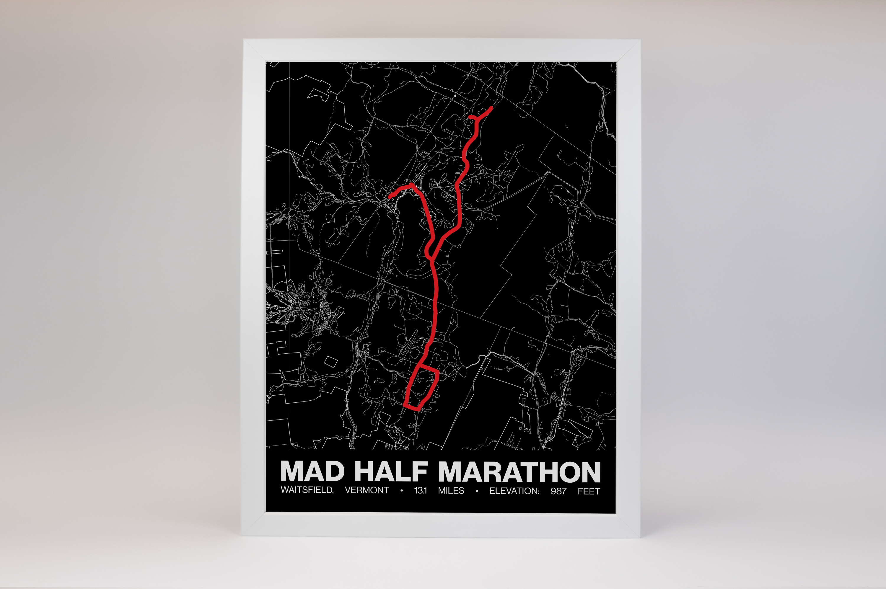 Mad Half Marathon Poster - Grid Style