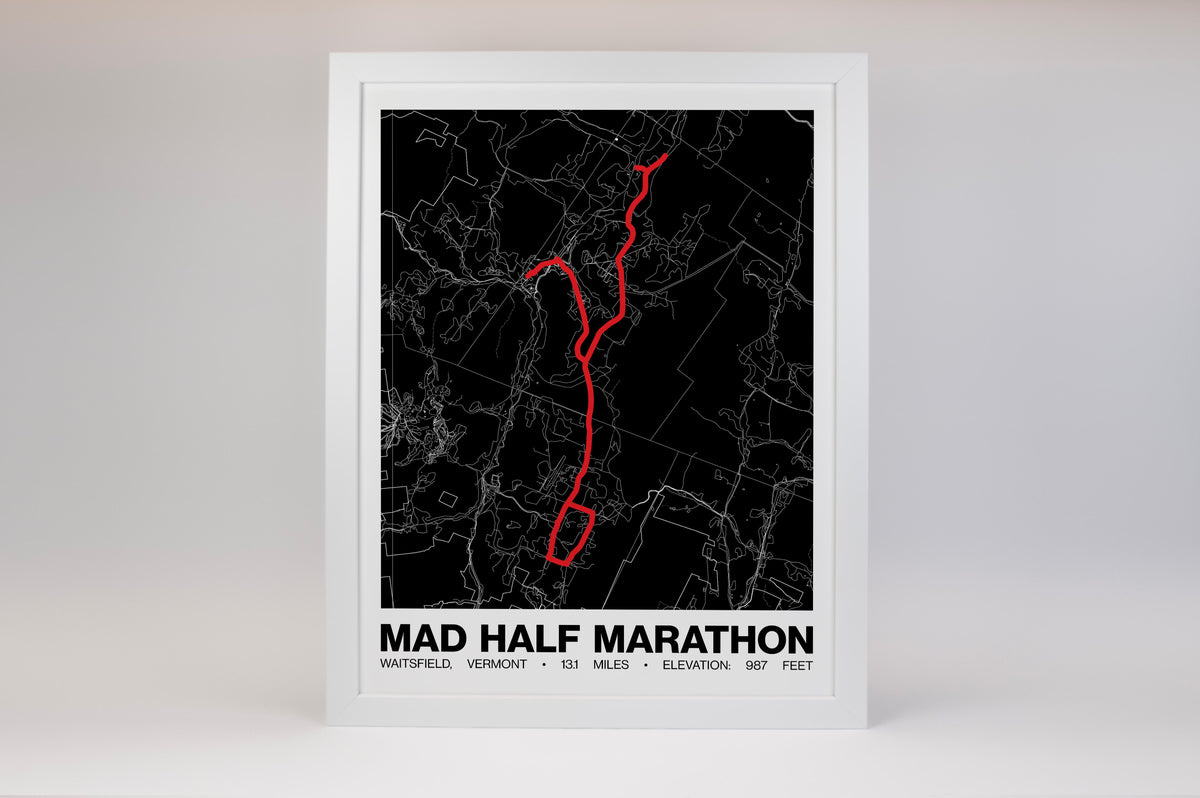 Mad Half Marathon Poster - Grid Style
