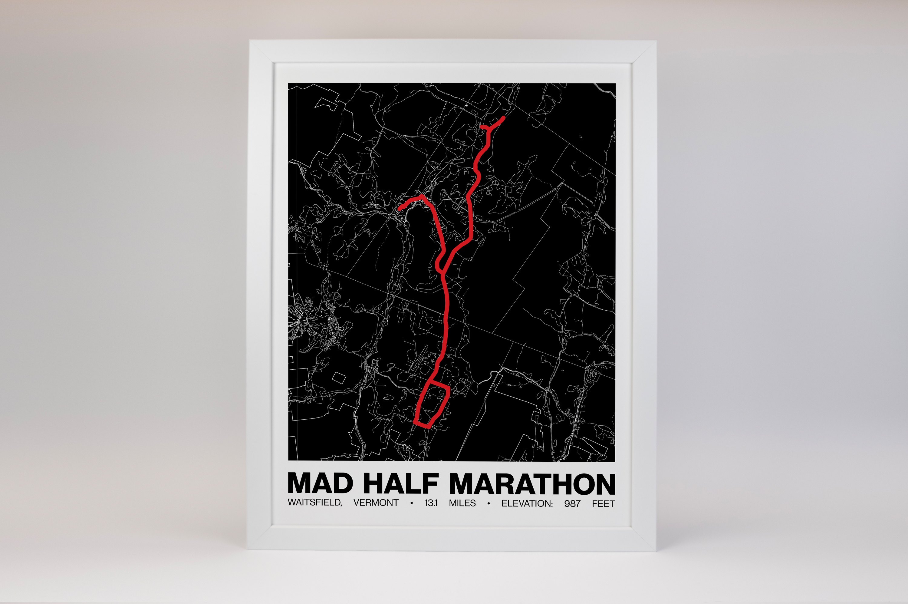 Mad Half Marathon Poster - Grid Style