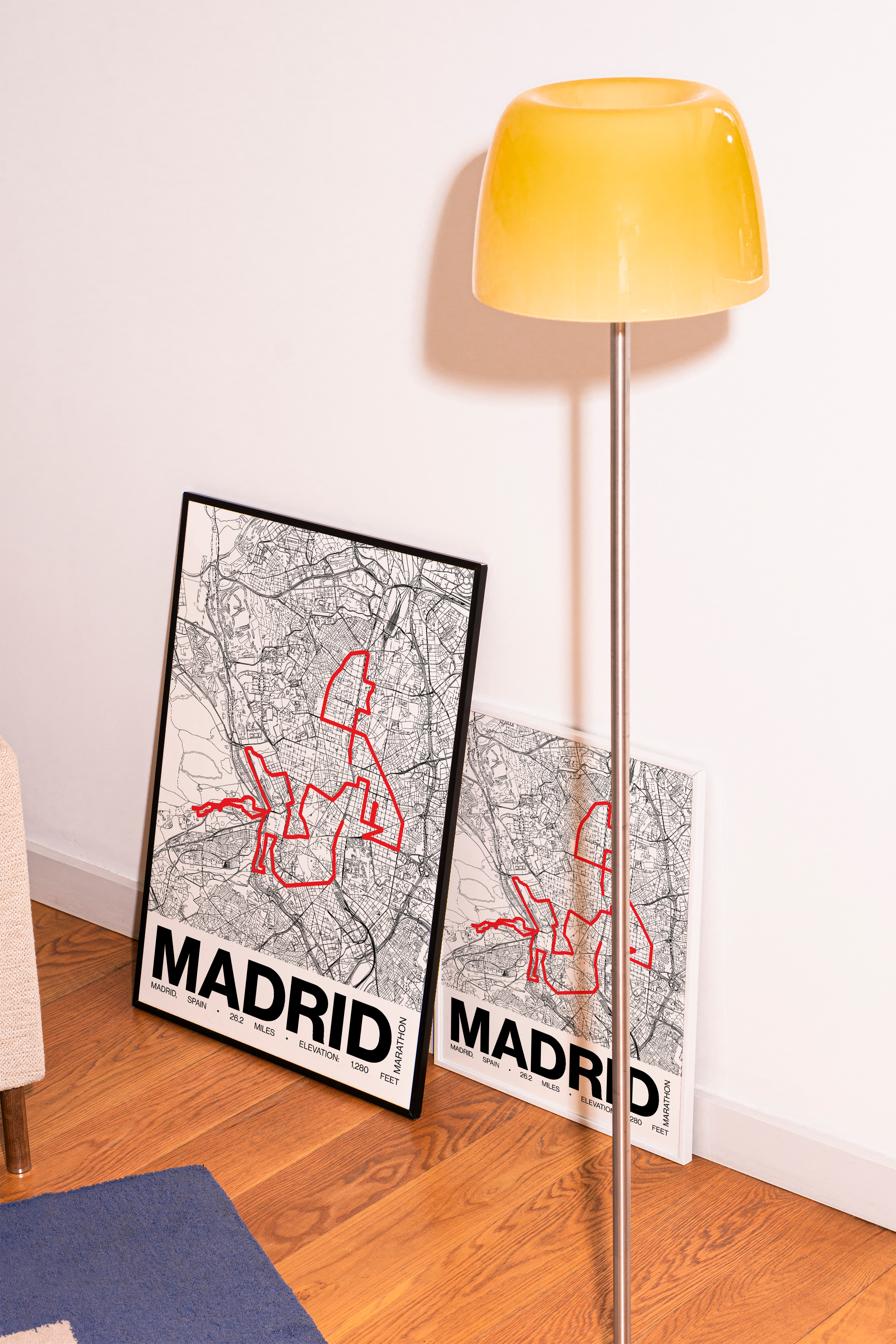 Madrid Marathon Poster - Grid Style