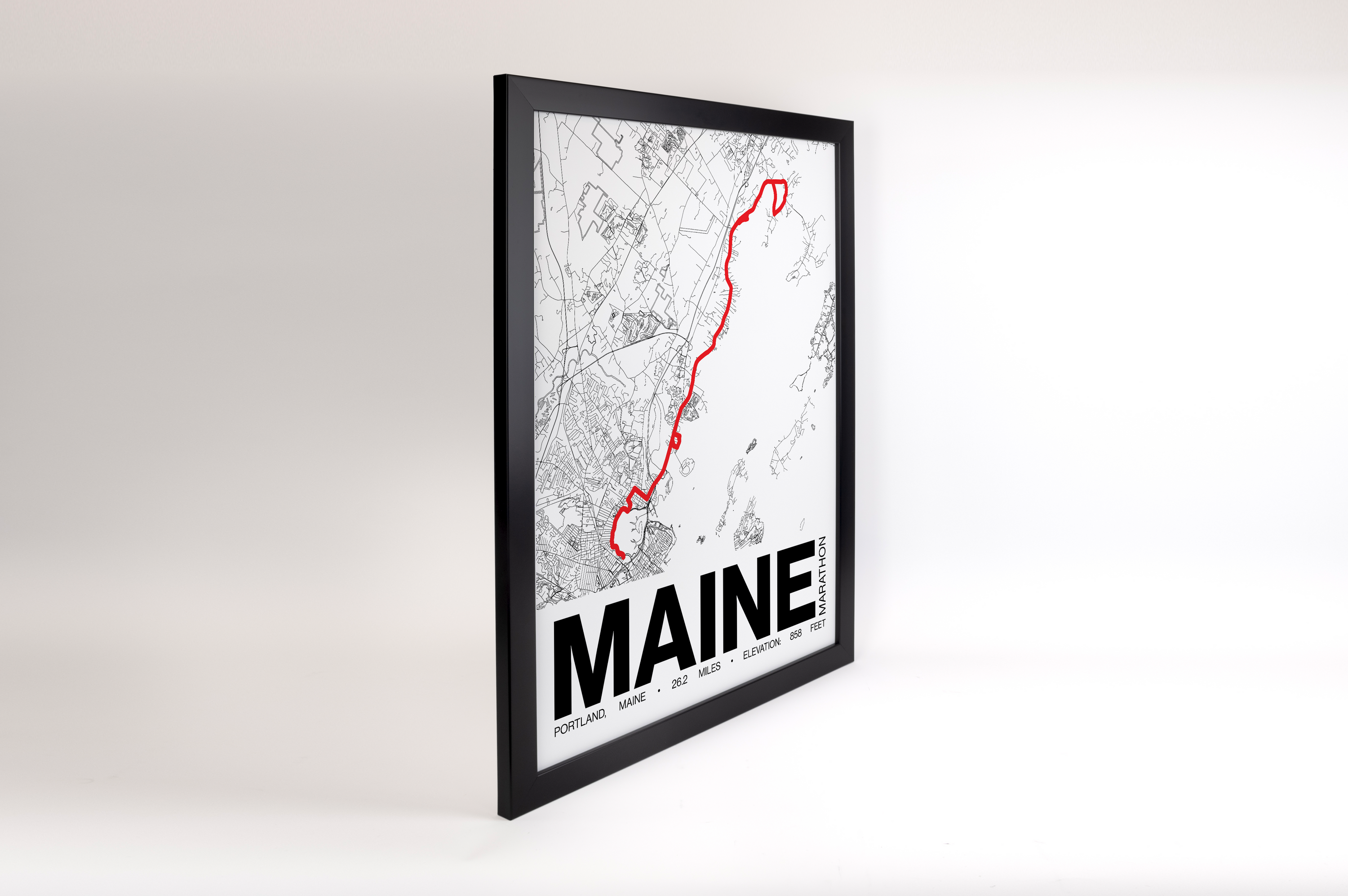Maine Marathon Poster - Grid Style