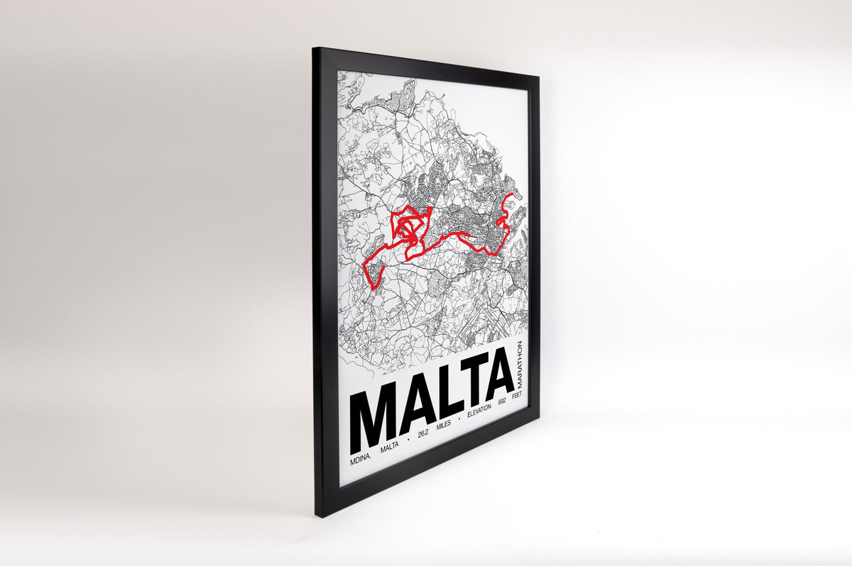 Malta Marathon Poster - Grid Style