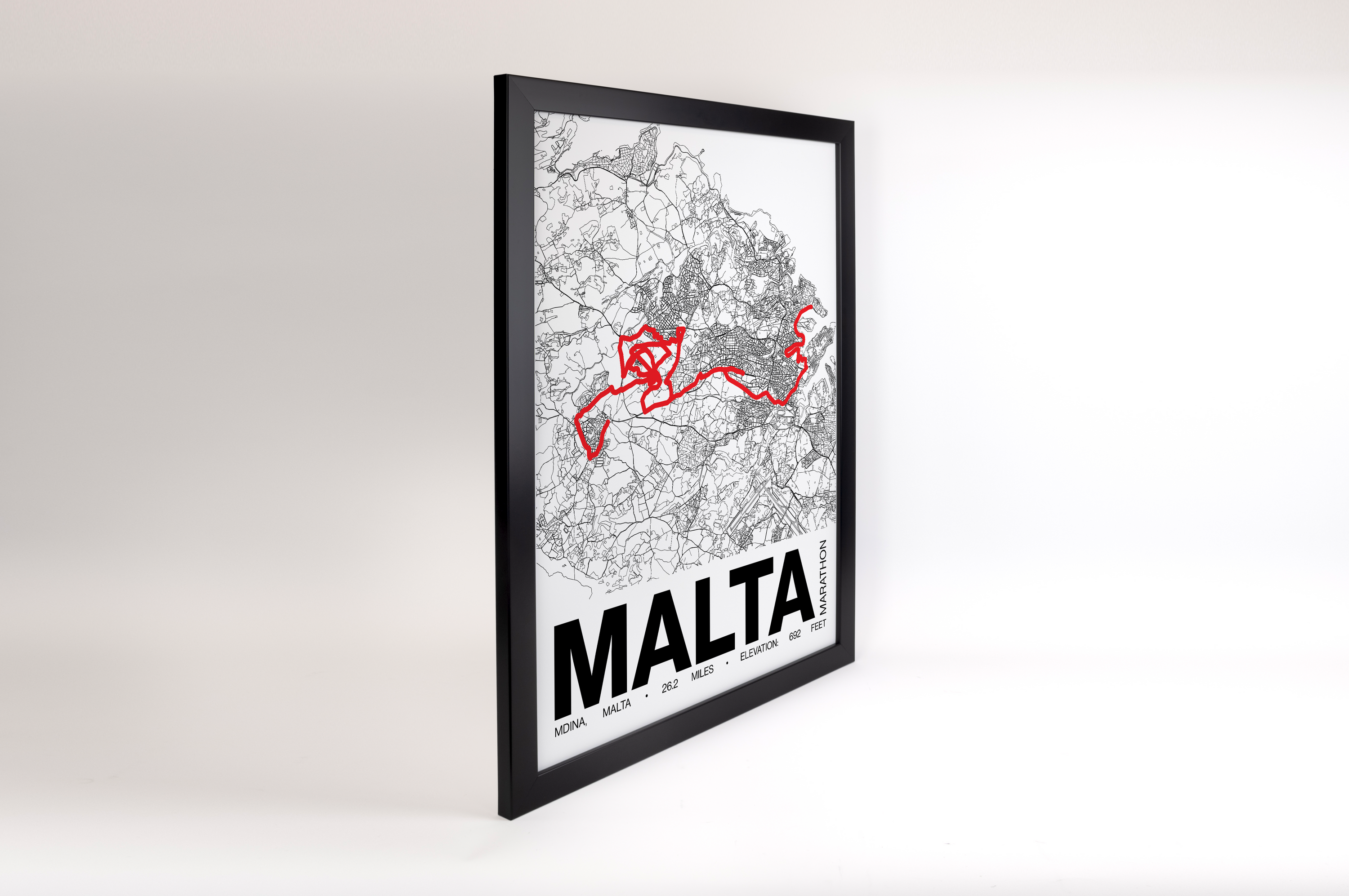 Malta Marathon Poster - Grid Style