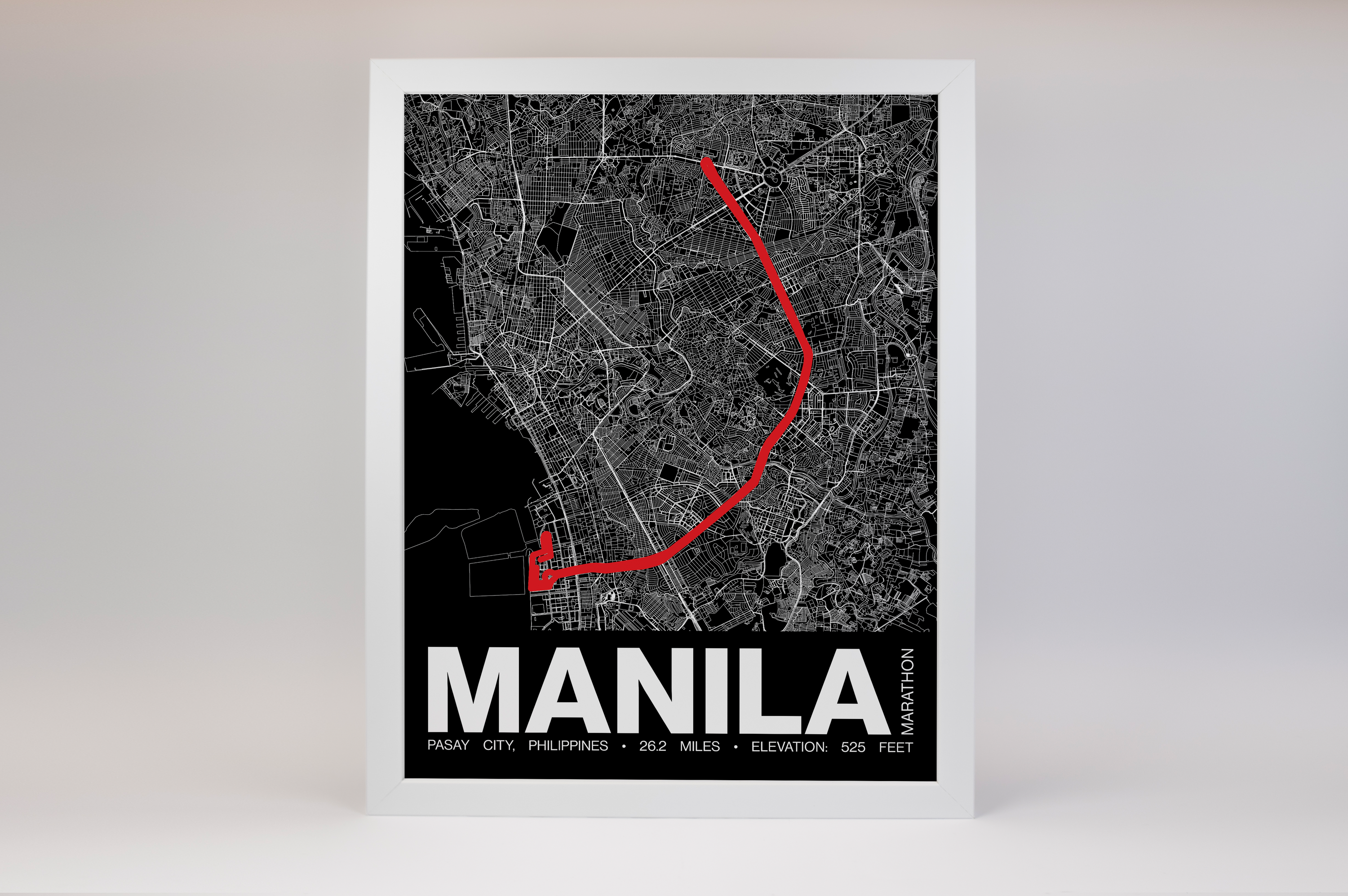 Manila Marathon Poster - Grid Style