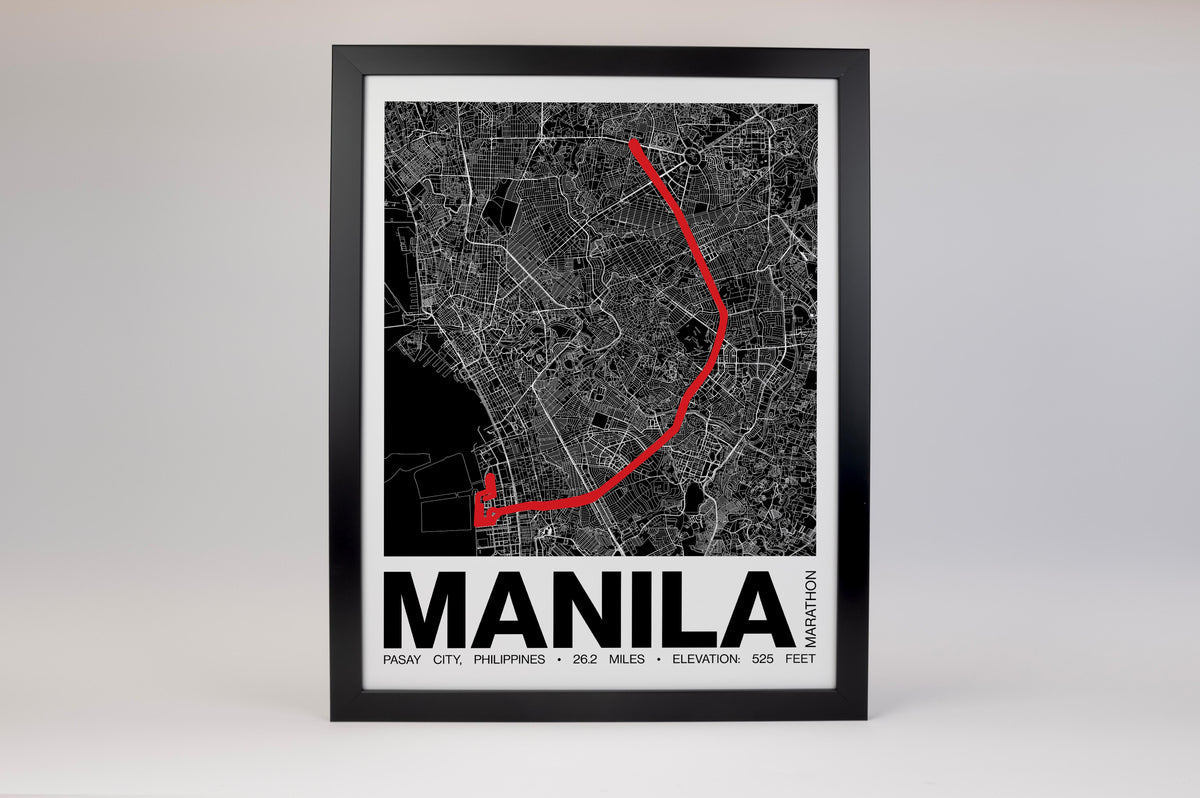 Manila Marathon Poster - Grid Style
