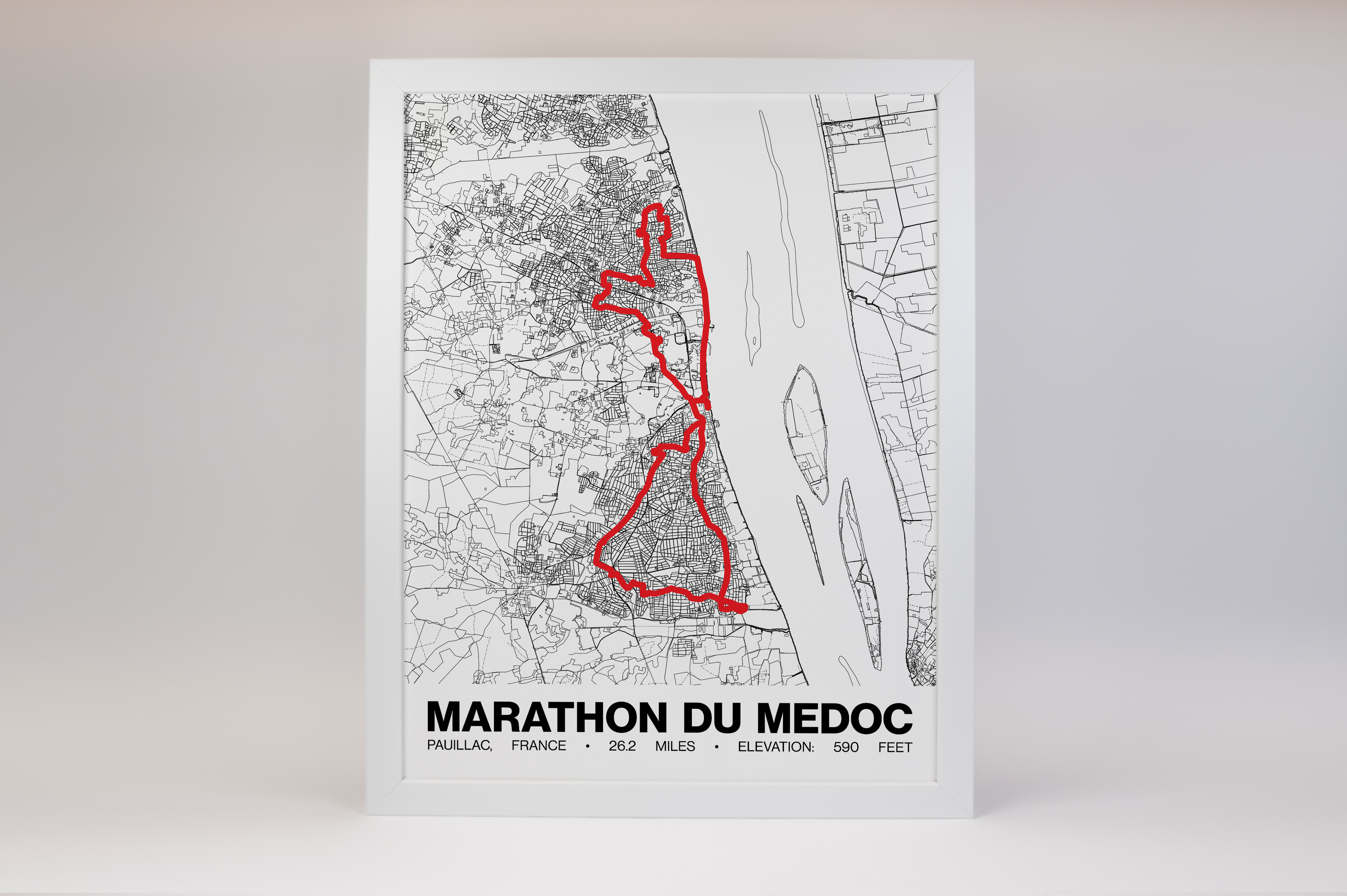 Marathon du Medoc Poster - Grid Style