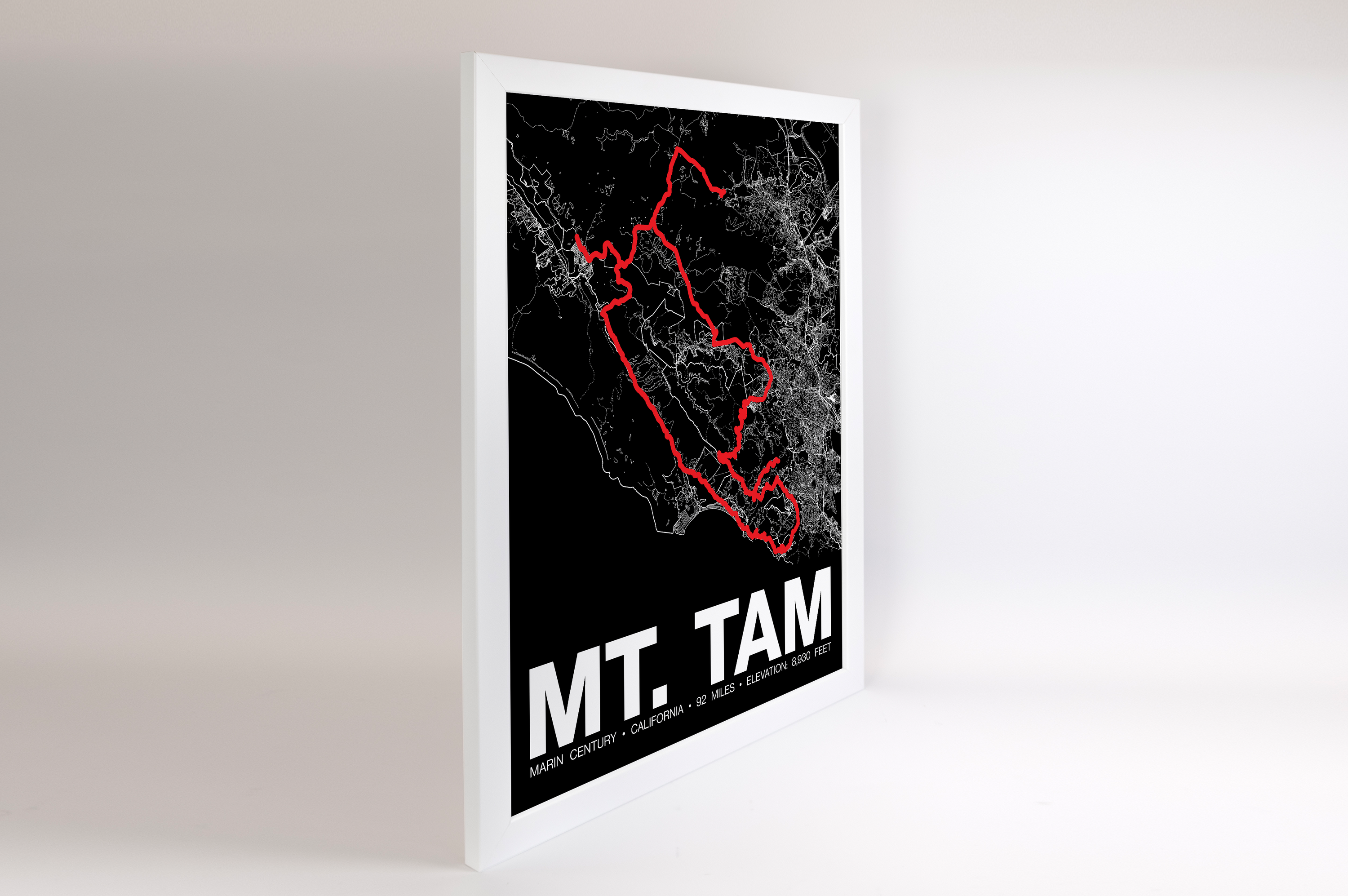 Marin Century - Mt. Tam Poster - Grid Style