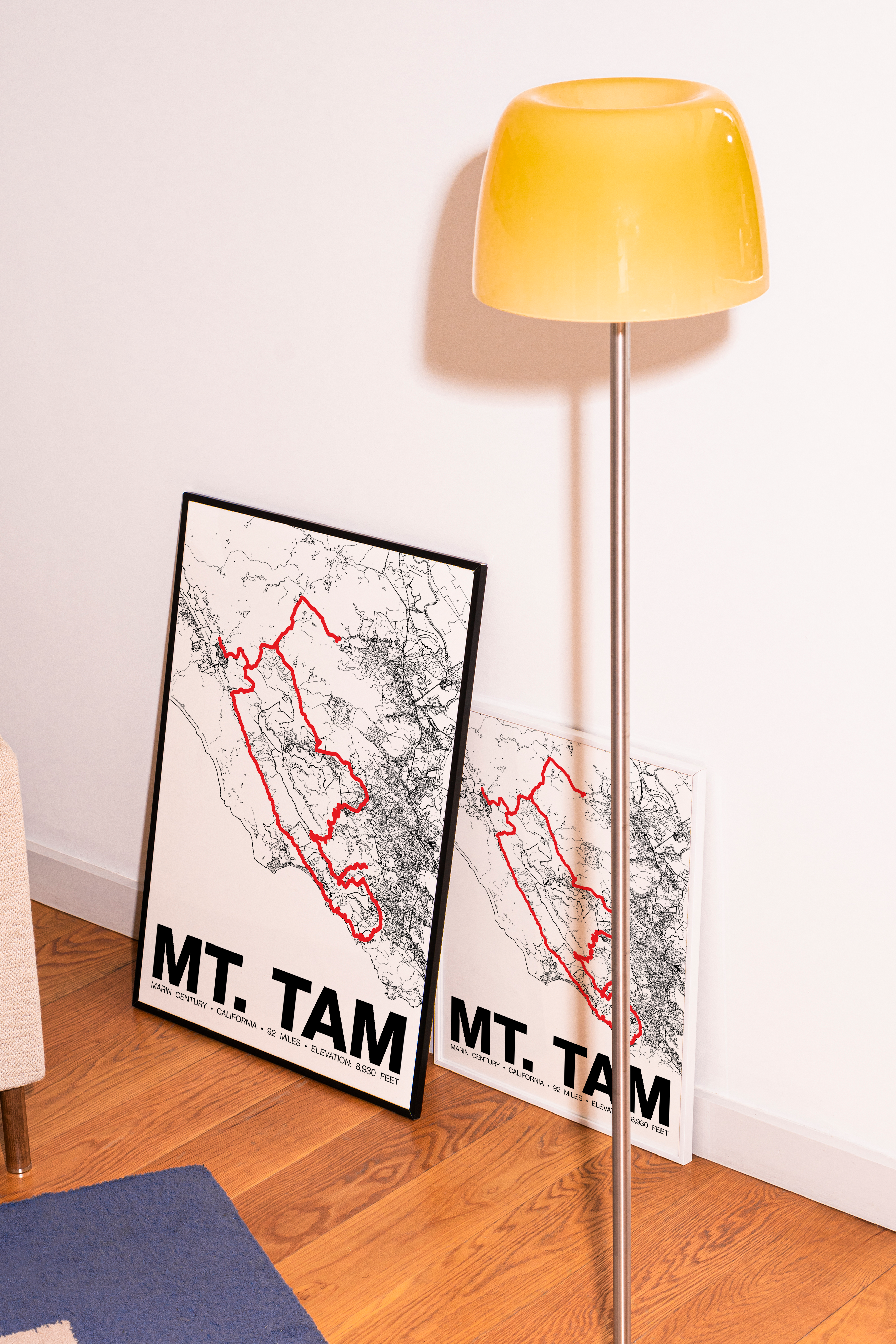 Marin Century - Mt. Tam Poster - Grid Style