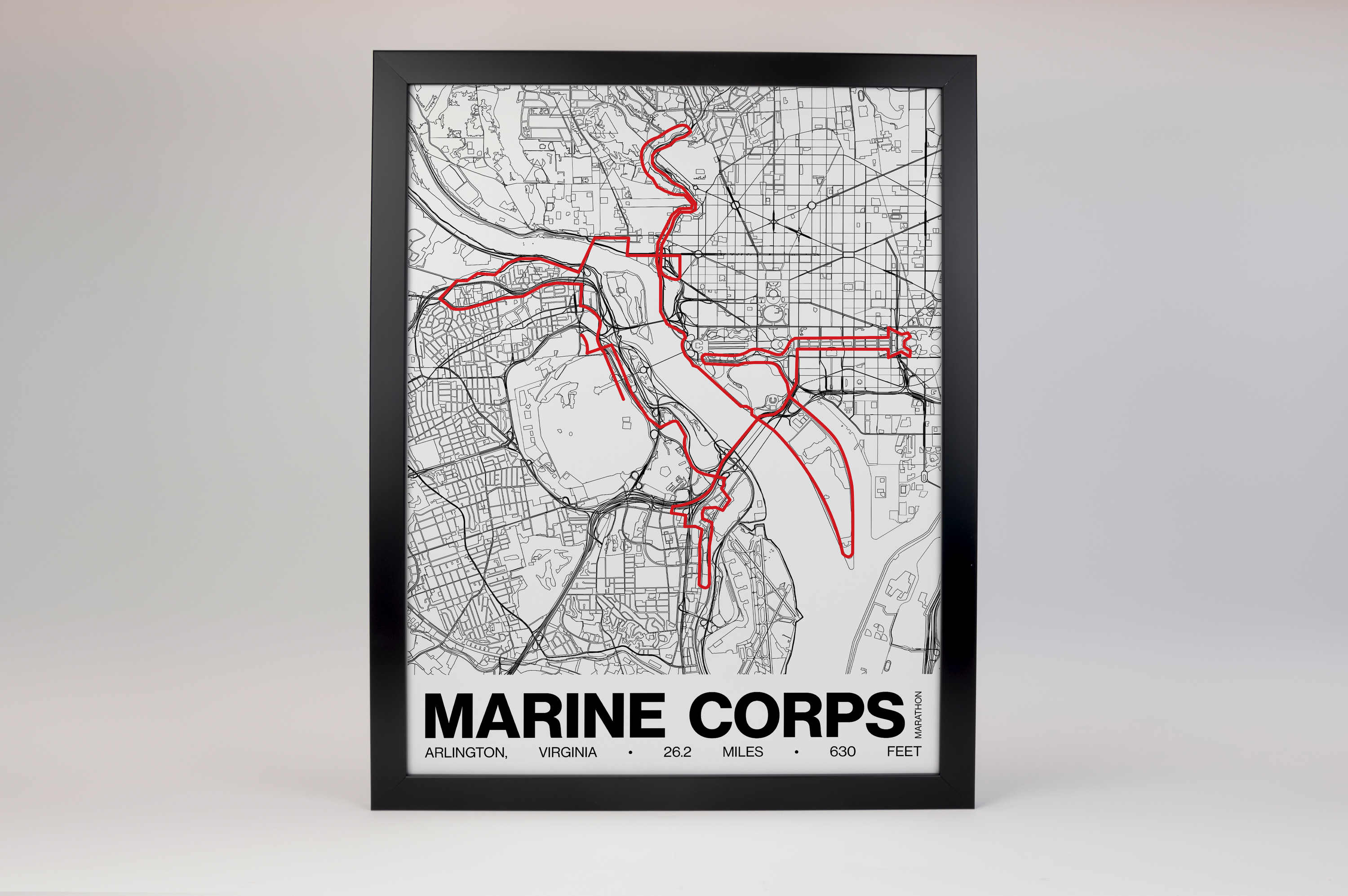 Marine Corps Marathon Poster - Grid Style