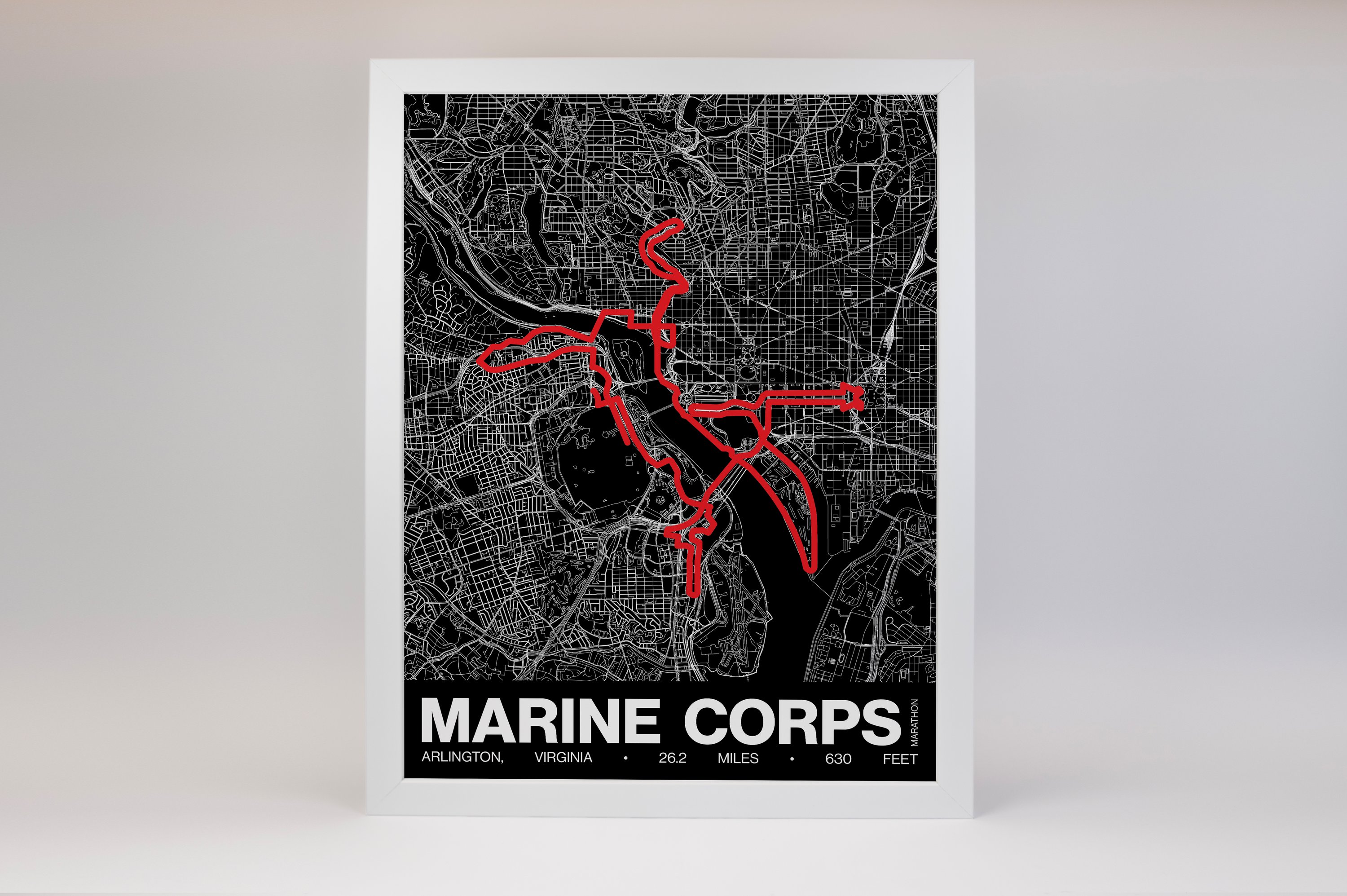 Marine Corps Marathon Poster - Grid Style
