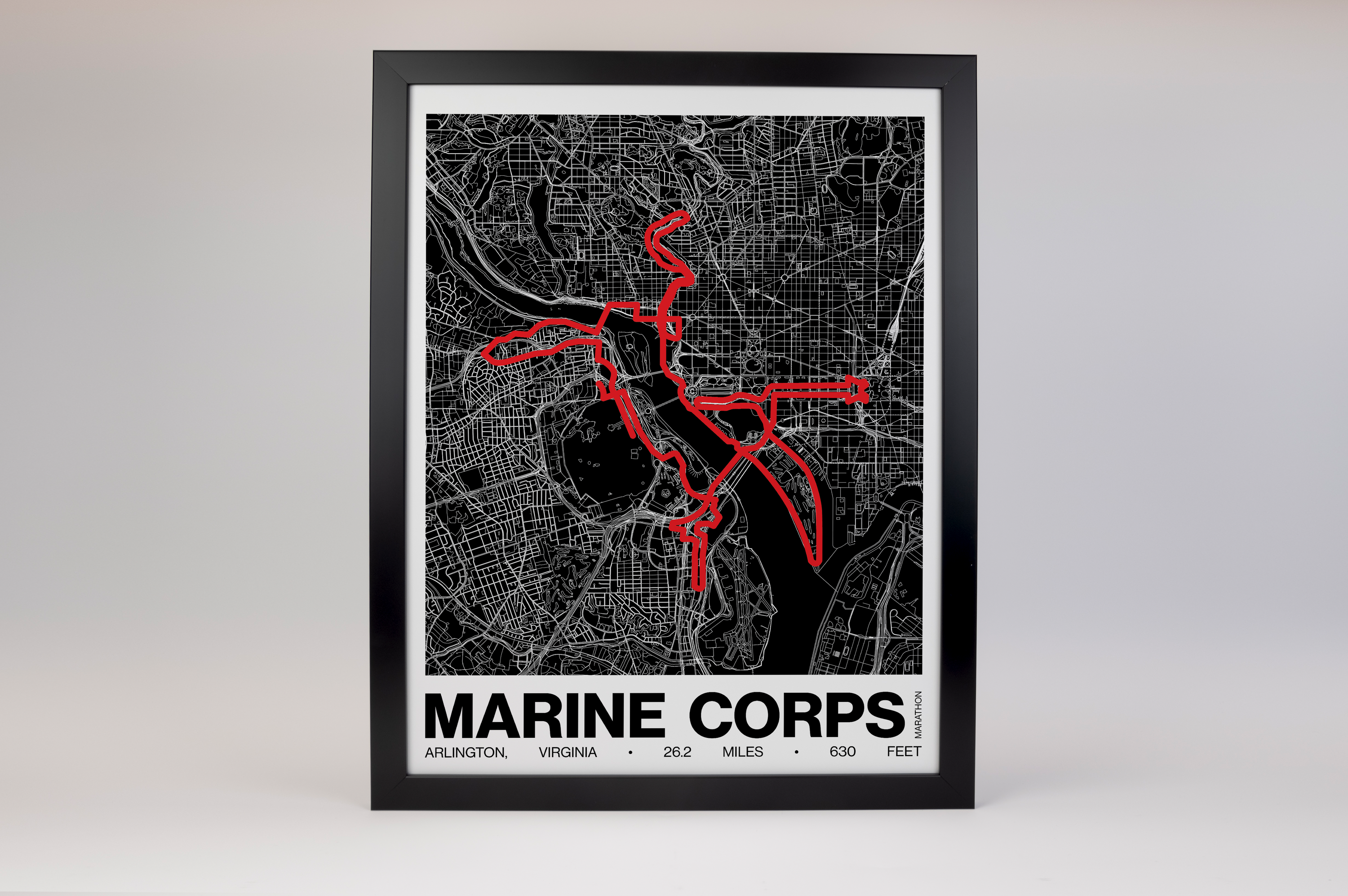 Marine Corps Marathon Poster - Grid Style